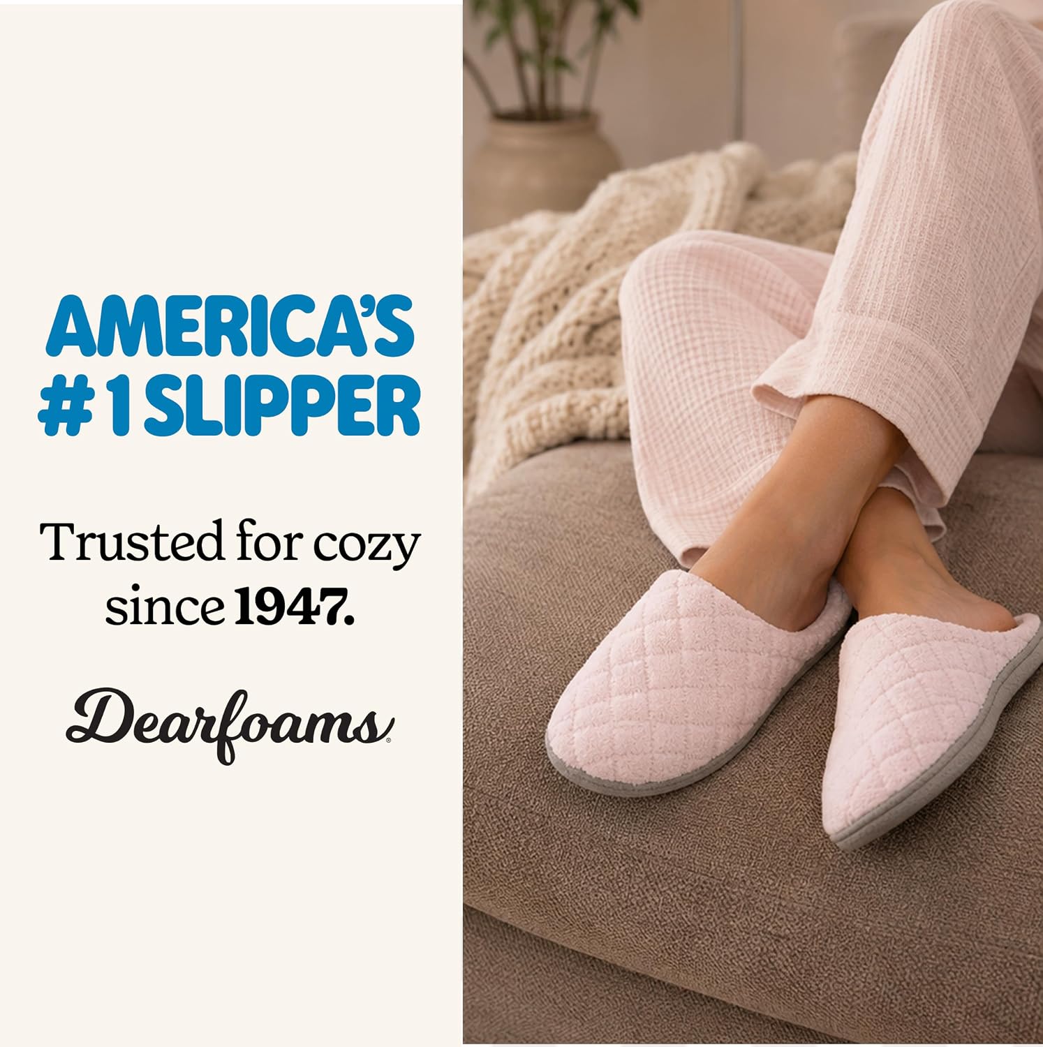 Leslie Terry Clog House Shoes with Memory Foam, Indoor Slippers with Wide Widths