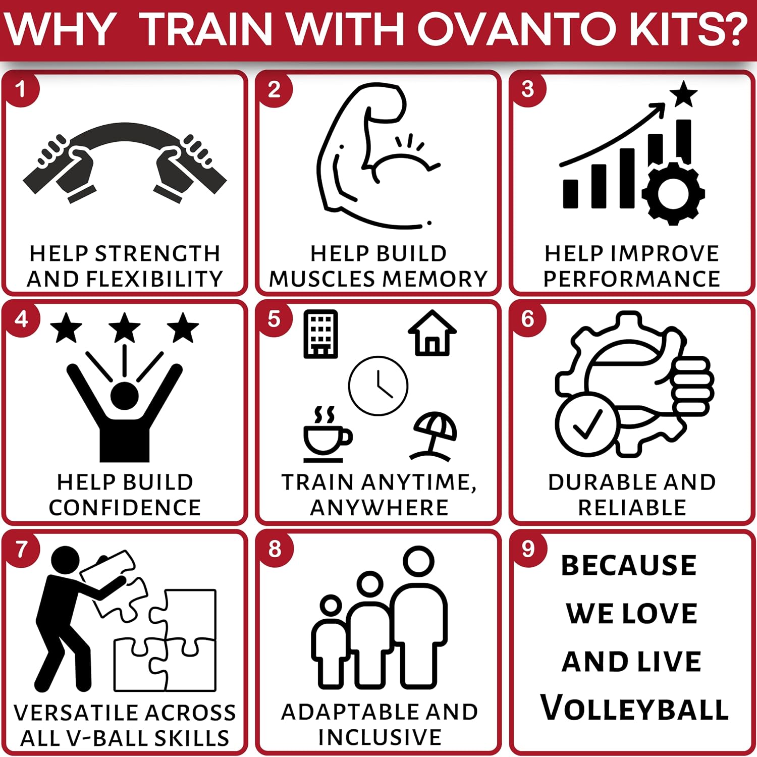 OVANTO Volleyball Training Equipment Kit