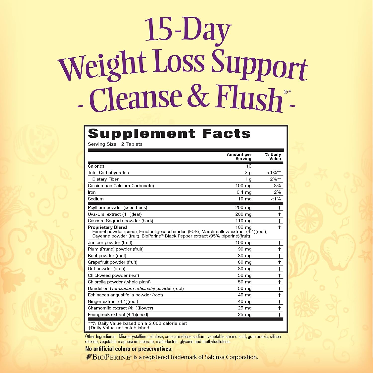 Nature's Secret 15-Day Weight Loss Support & Natural Energy Boost - Cleanse & Flush Stimulates Digestion