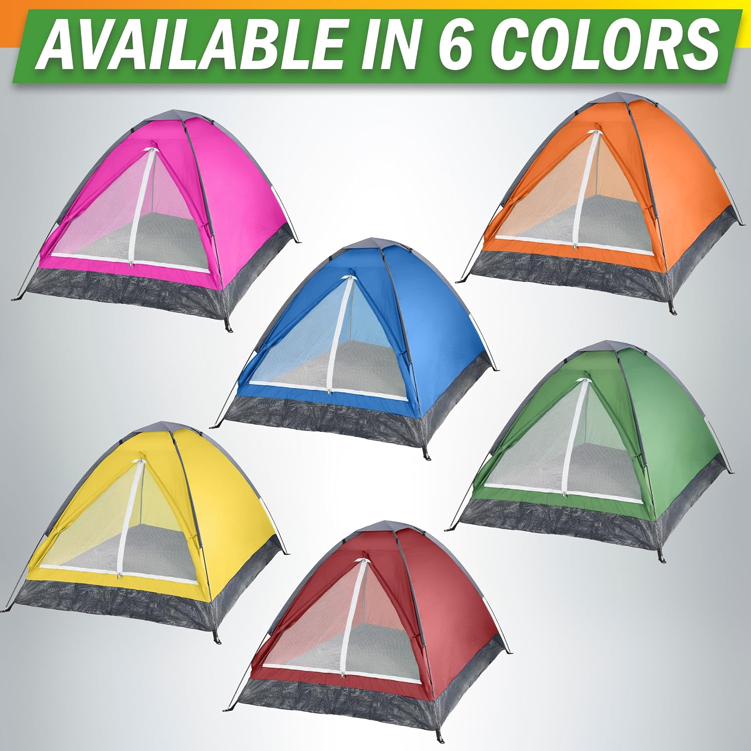 2 Person Camping Tent with Rain Fly and Carrying Bag - Lightweight Outdoor Tent for Backpacking, Hiking, or Beach Use by Wakeman Outdoors (Green)