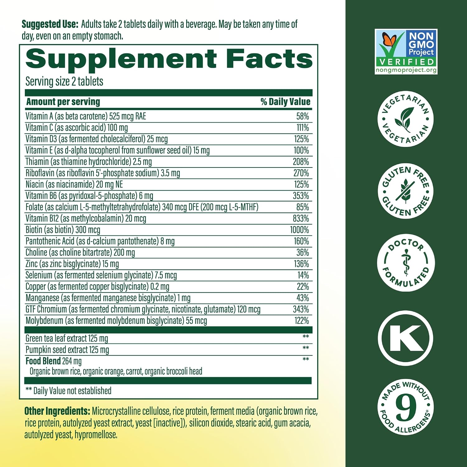 MegaFood Advanced Multivitamin for Men 55+ Doctor Formulated, 120 Tablets | For Healthy Aging, Immune Support, Bone and Brain Health, Choline, Methylated B12, Methylfolate, Vegetarian, 60 Servings