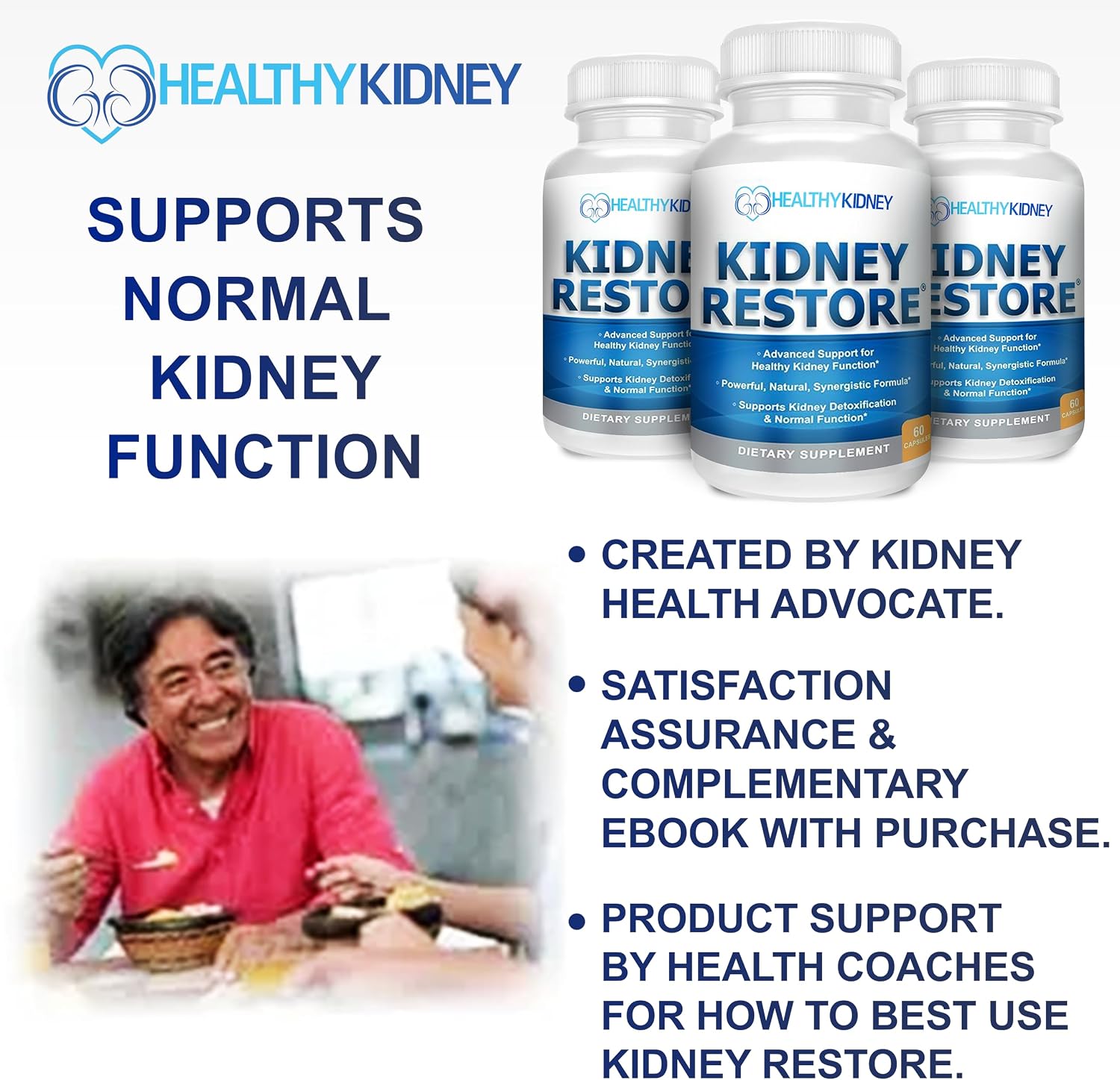 3 Pack Natural Kidney Cleanse to Support Kidney Function and Detox, Advanced Formula Can Help Boost Kidney Health, Daily Health Supplement Pills