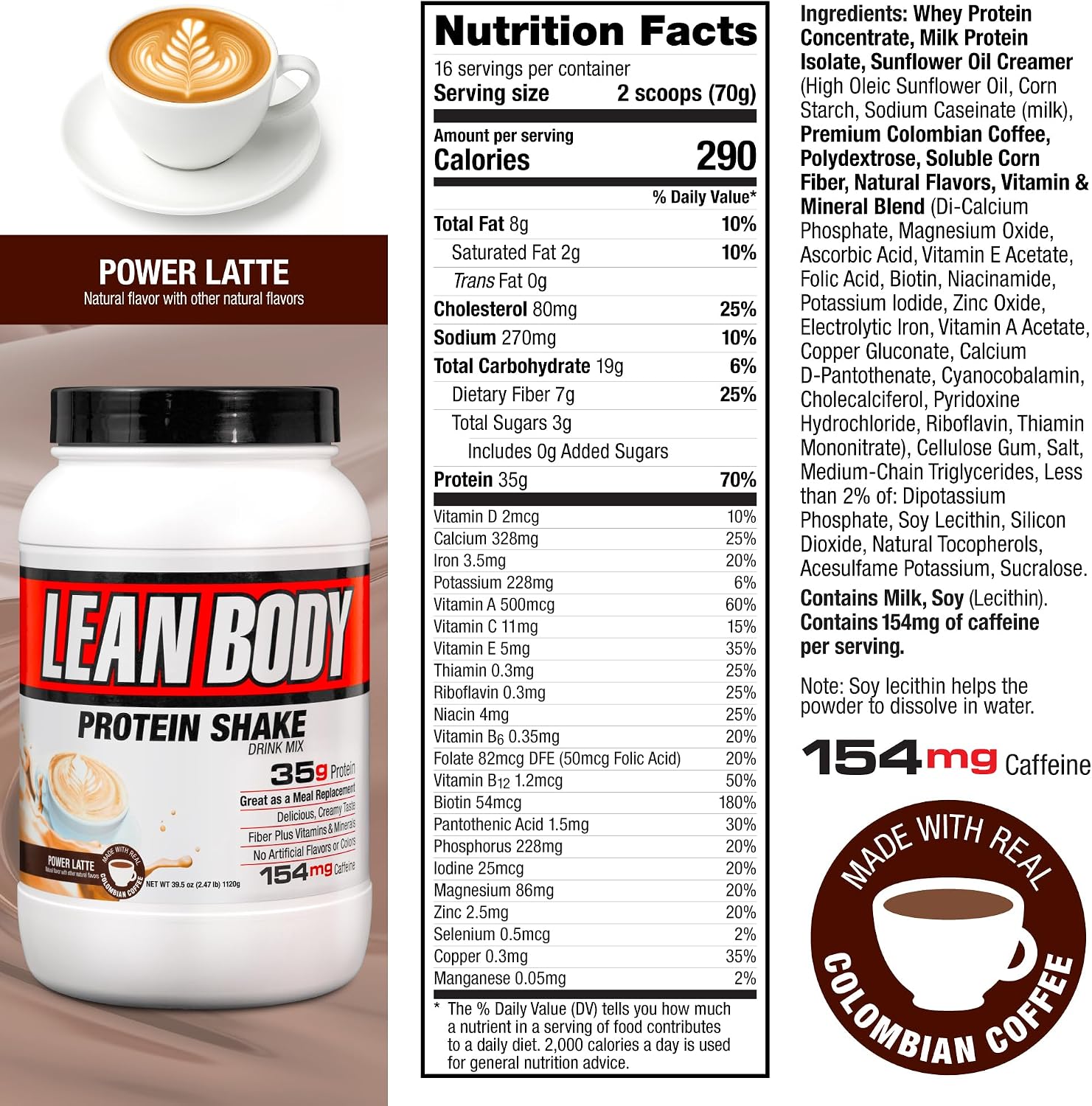 Labrada Nutrition Lean Body Hi-Protein Shake, Strawberry, 2.47-Pound Tub Strawberry Packaging May Vary