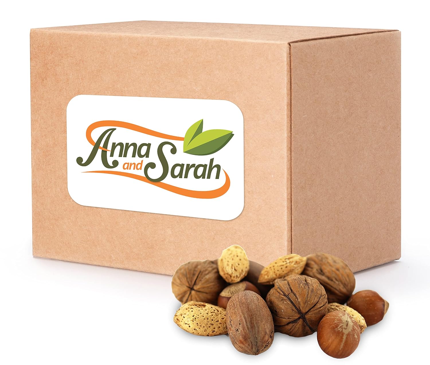 Anna and Sarah Premium Mixed Nuts in Shell, 4 Pound Bag, California Jumbo Chandler Walnuts, Georgia Extra Large Pecans, California Almonds