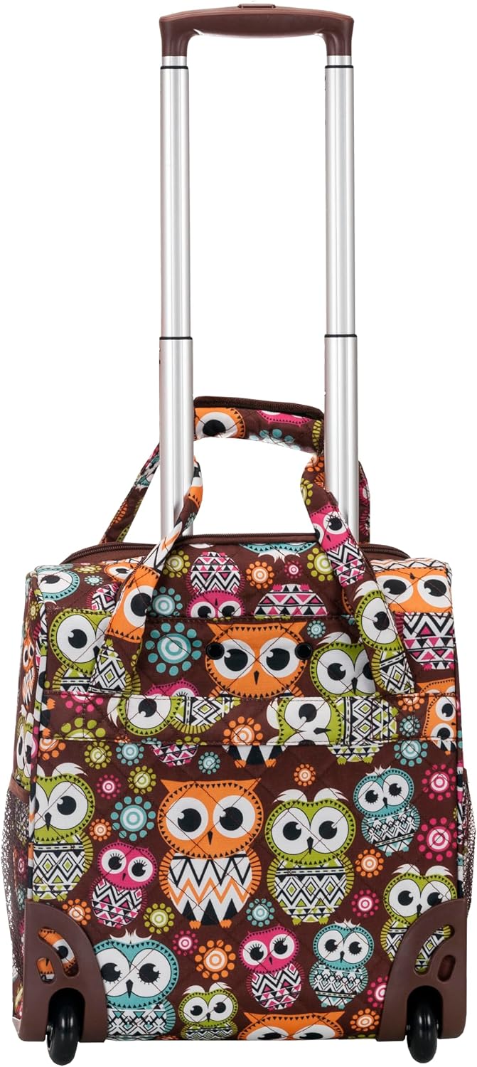 Rockland Melrose Upright Wheeled Underseater Carry-On Luggage, Red