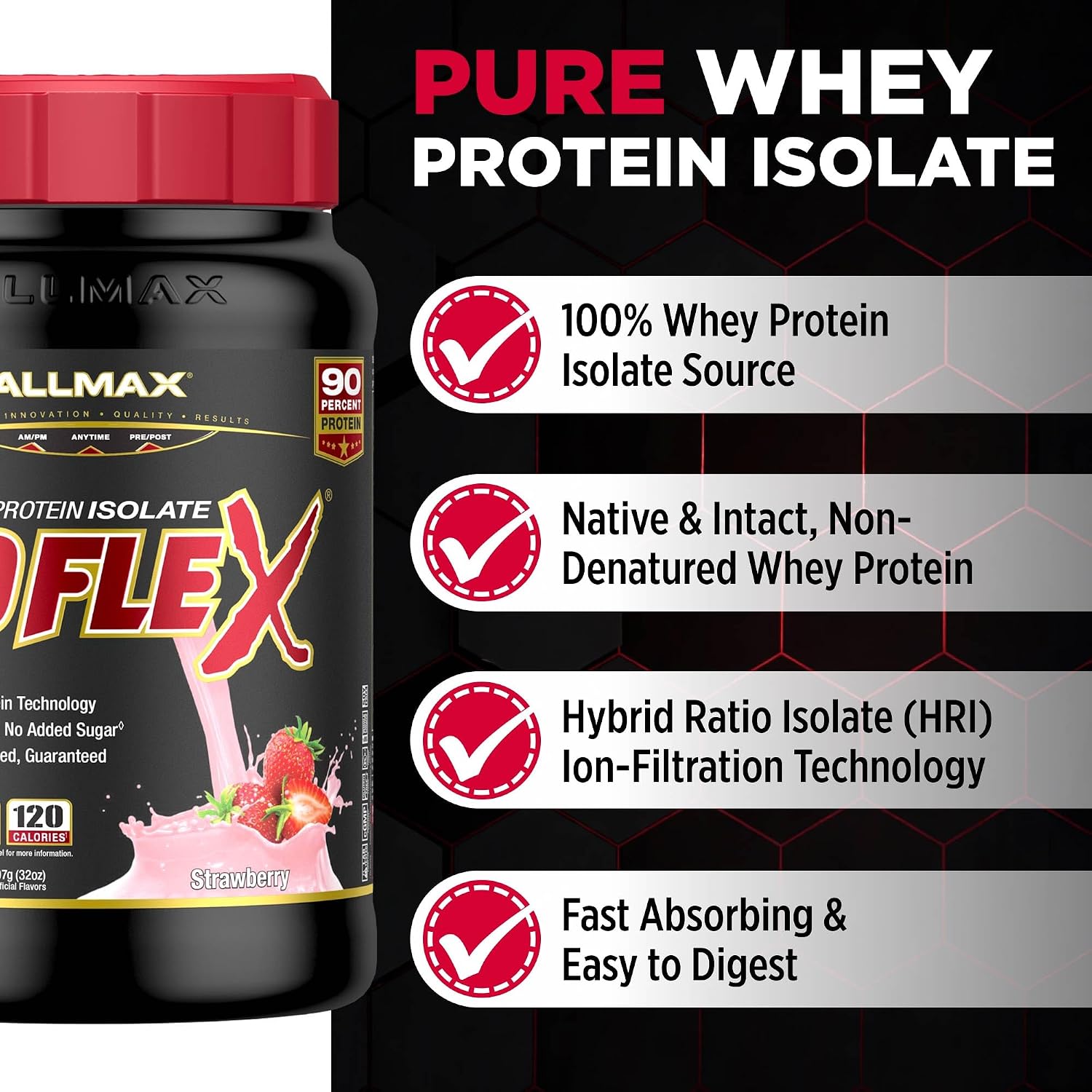 ALLMAX ISOFLEX Whey Protein Isolate, Chocolate Peanut Butter, 5 lb