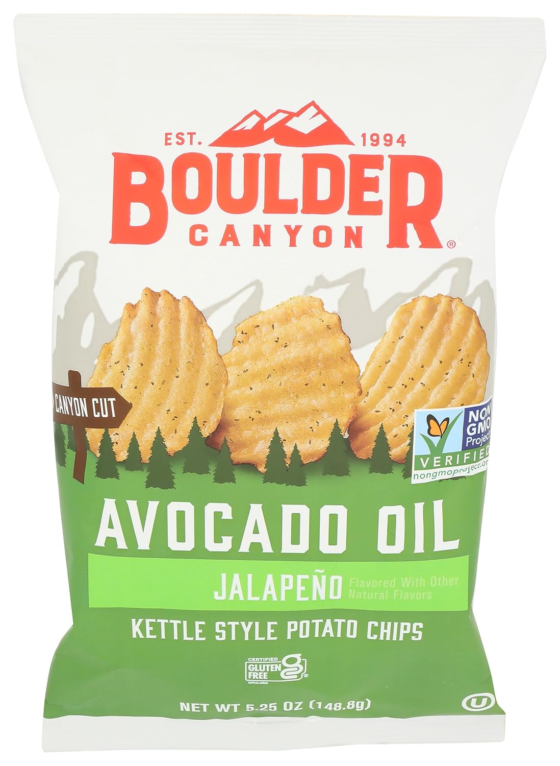 Boulder Canyon, Chips Avocado Oil Jalapeno, 5.25 Ounce