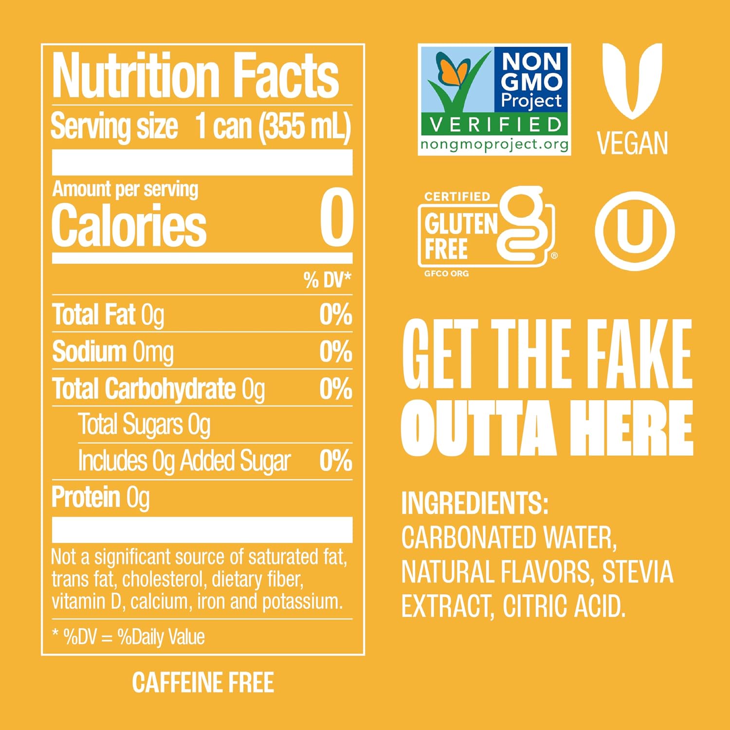 Zevia Zero Calorie Soda, Orange, 12 Ounce Cans (Pack of 6)