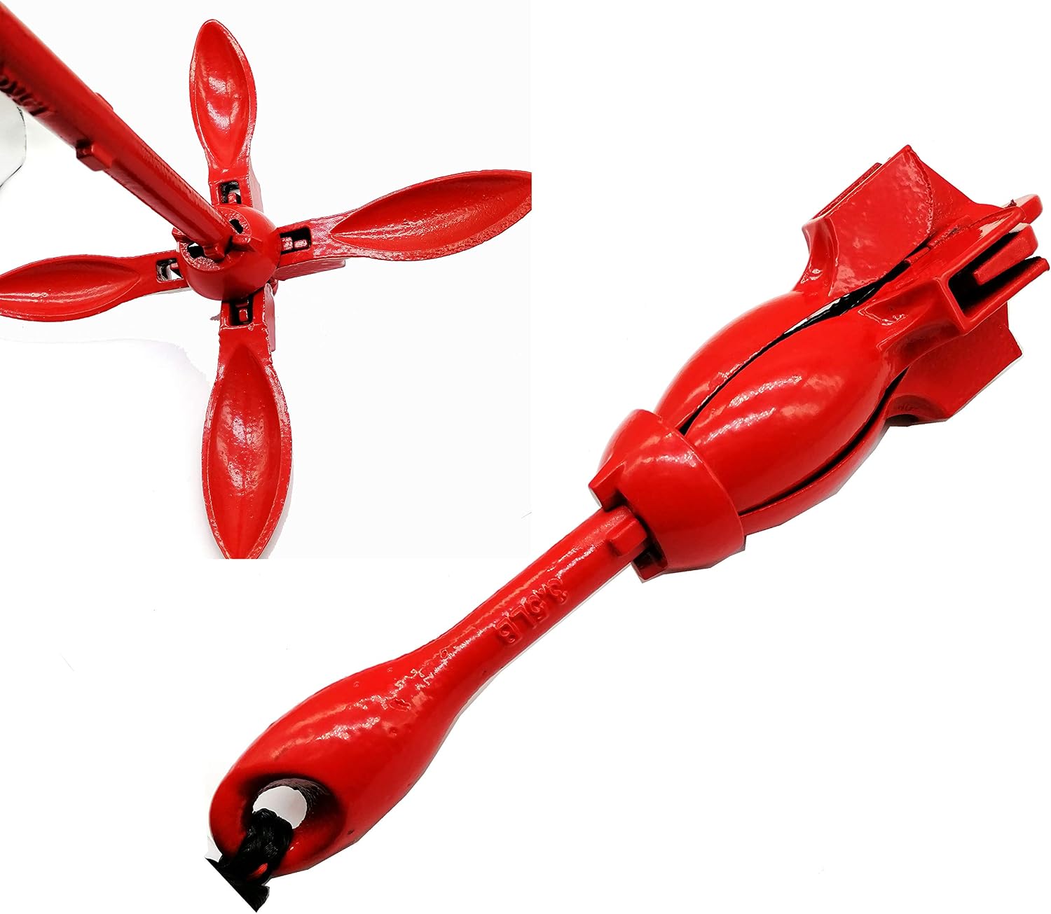3.5-Pound Folding Anchor Kit Kayak Anchor Accessories Grapnel Boat Anchors with 65 Ft Anchor Rope Float and Carrying case Perfect for Kayaks Canoes
