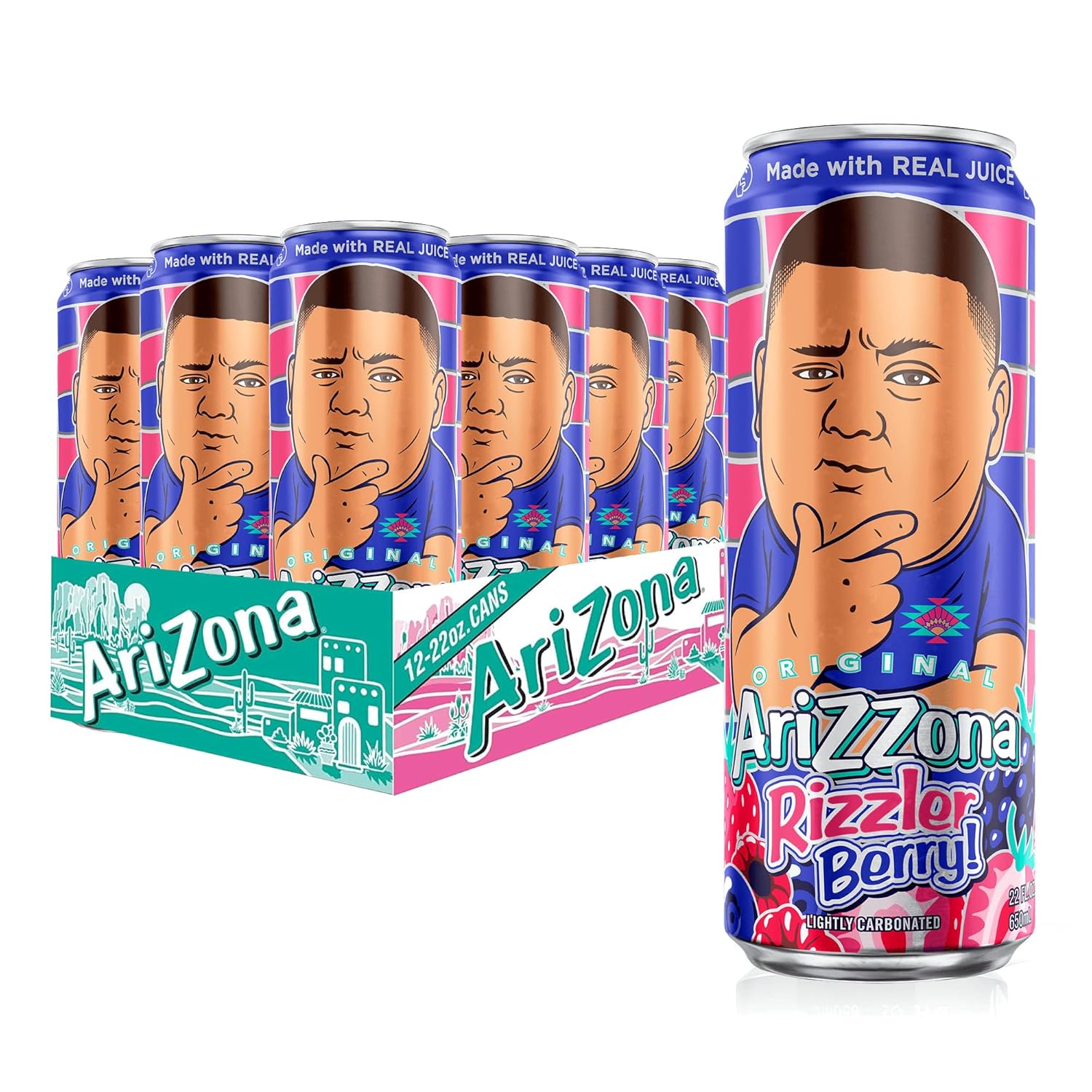 AriZona Mucho Mango | Fruit Juice Cocktail | 22 Fl Oz (12 Pack)