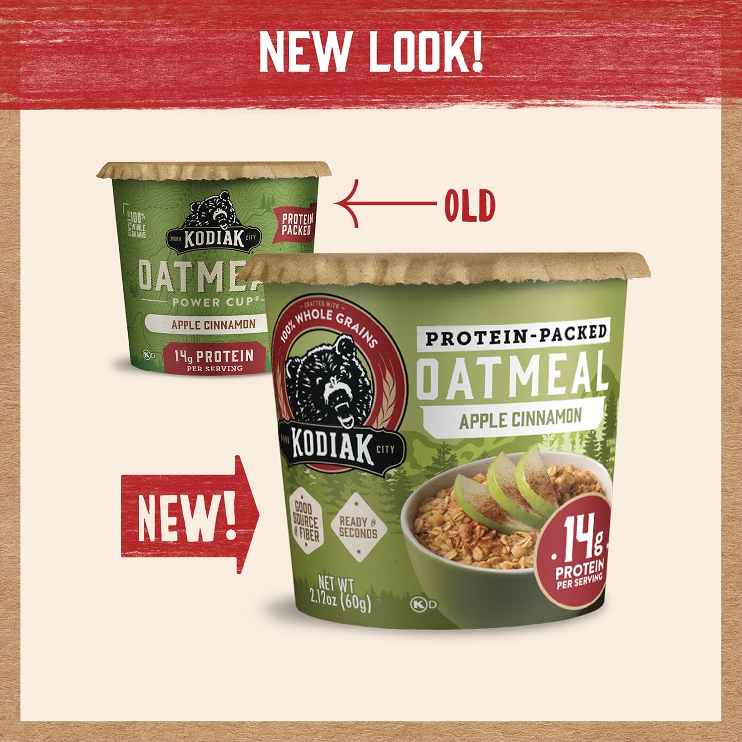 Kodiak Cakes Instant Protein Maple & Brown Sugar Oatmeal in a Cup, 2.12oz (Pack of 12)