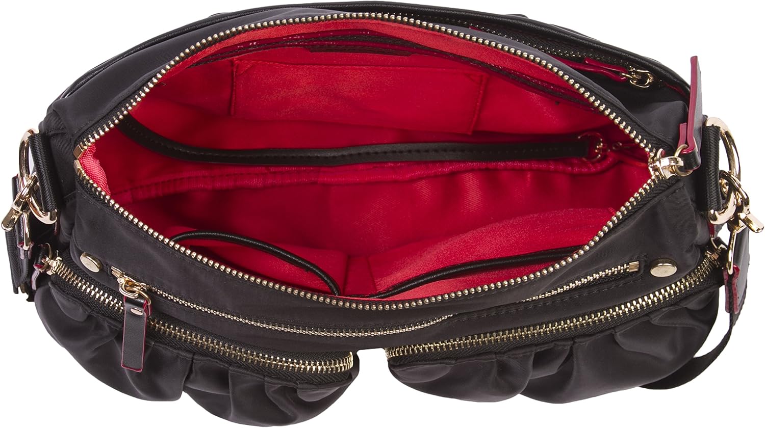Nylon Crossbody Bag - Premium Lightweight Top-Zip Handbag