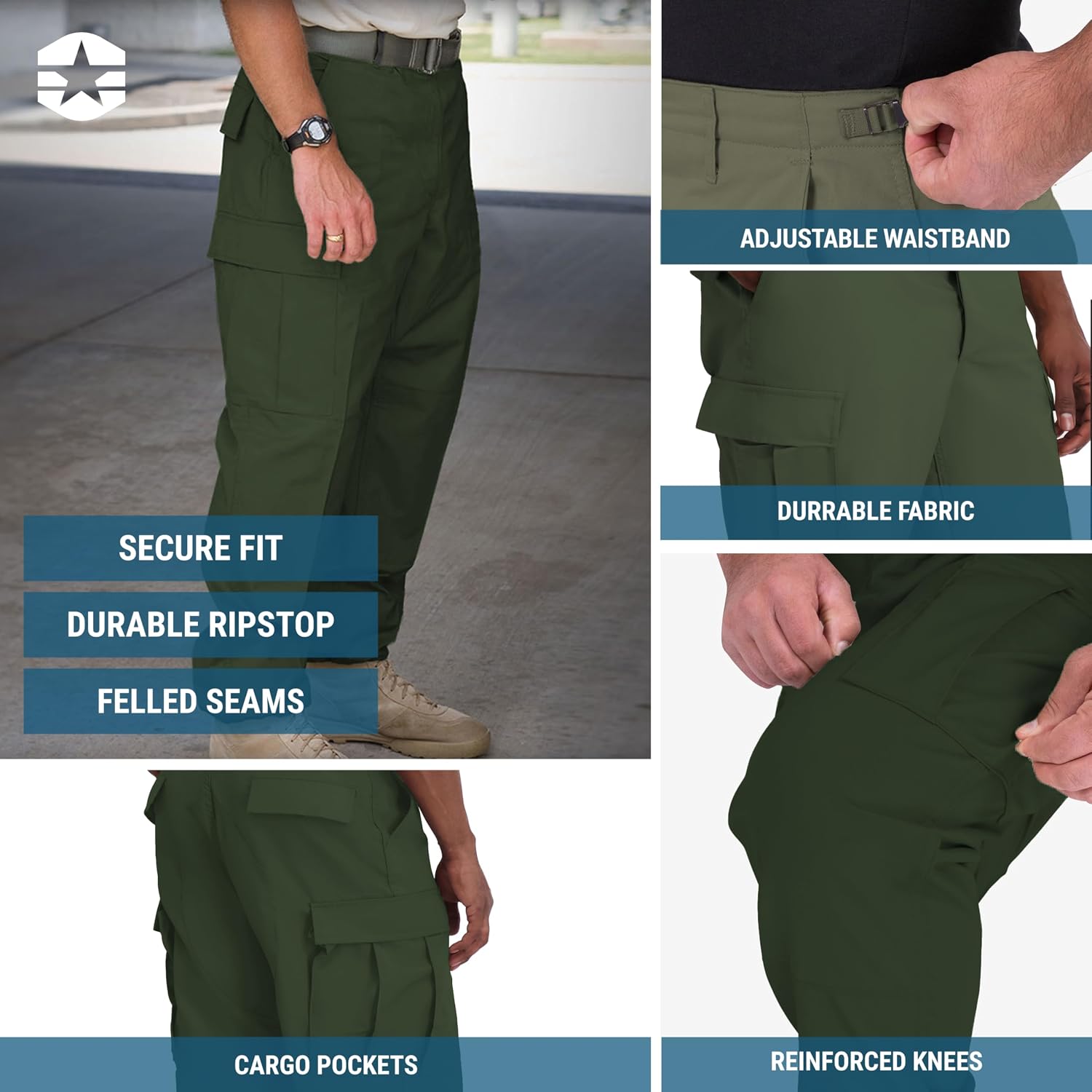 Propper Men's BDU Zipper Fly Battle Rip Cargo Uniform Pants