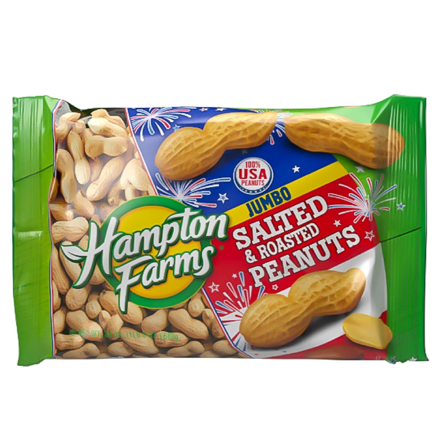 Hampton Farms - USA Grown All-Natural - Fancy Roasted In-Shell Salted Peanuts - 5 lb. Bag