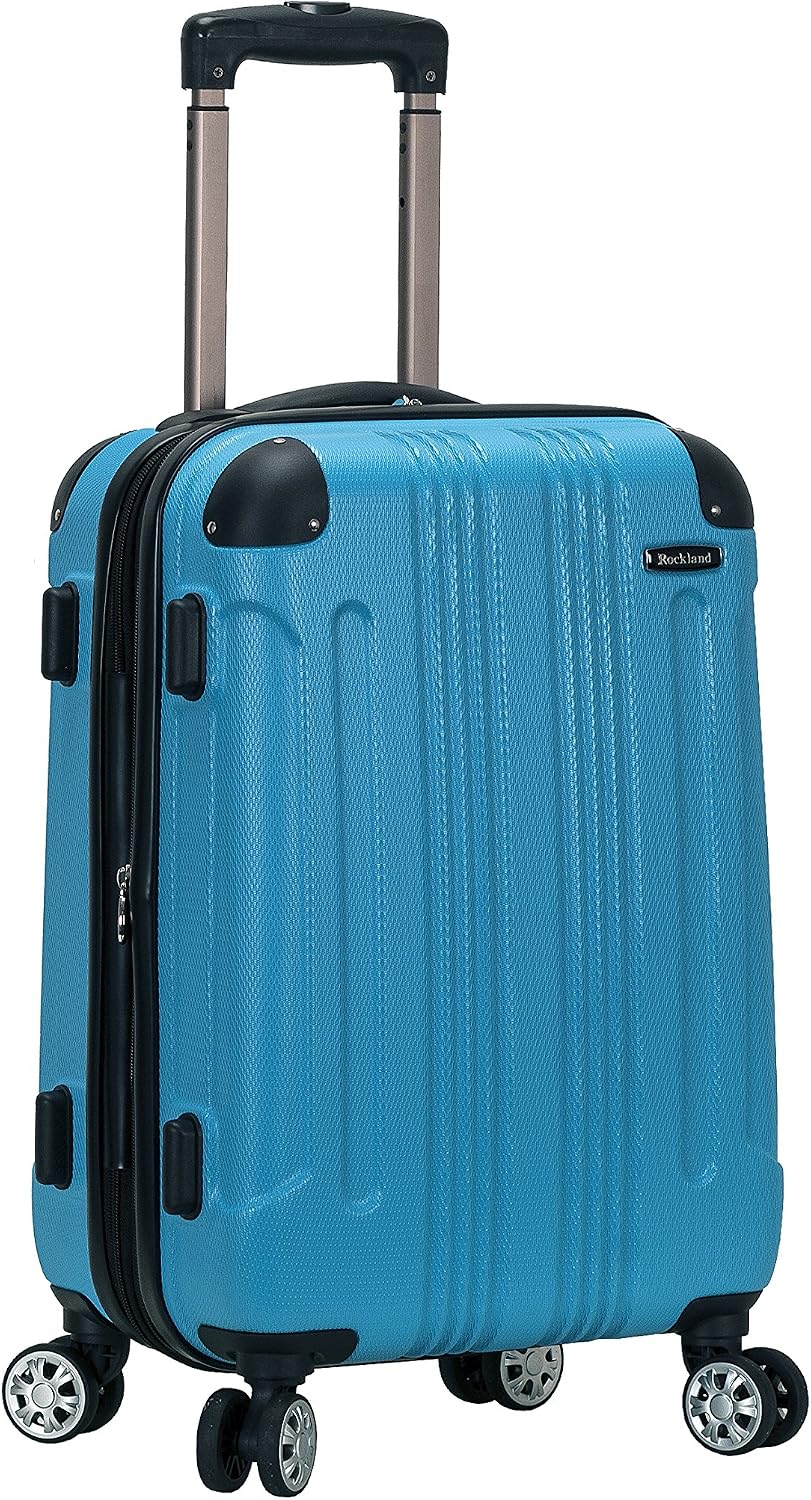 Rockland London Hardside Spinner Wheel Luggage, White, 3-Piece Set (20/24/28)