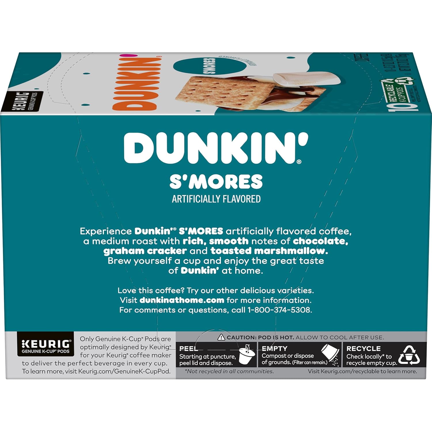Dunkin’ Pumpkin Spice Artificially Flavored Coffee, 60 Keurig K-Cup Pods | 6 boxes of 10 single serve coffee pods each, Limited edition fall flavor, Made with arabica coffee, SNAP EBT eligible