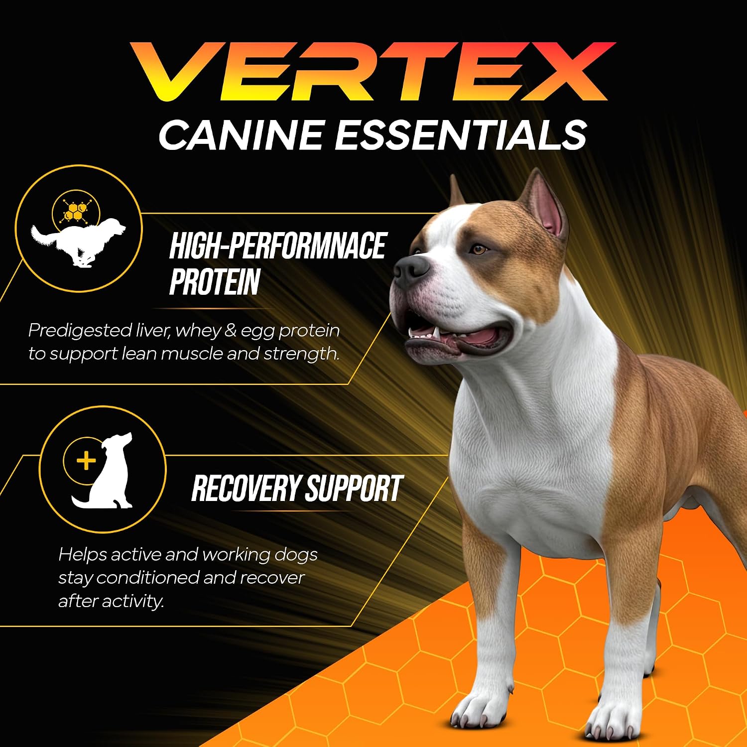 Vertex Canine Essentials High-Performance Dog Supplement -Active Dogs 10lbs
