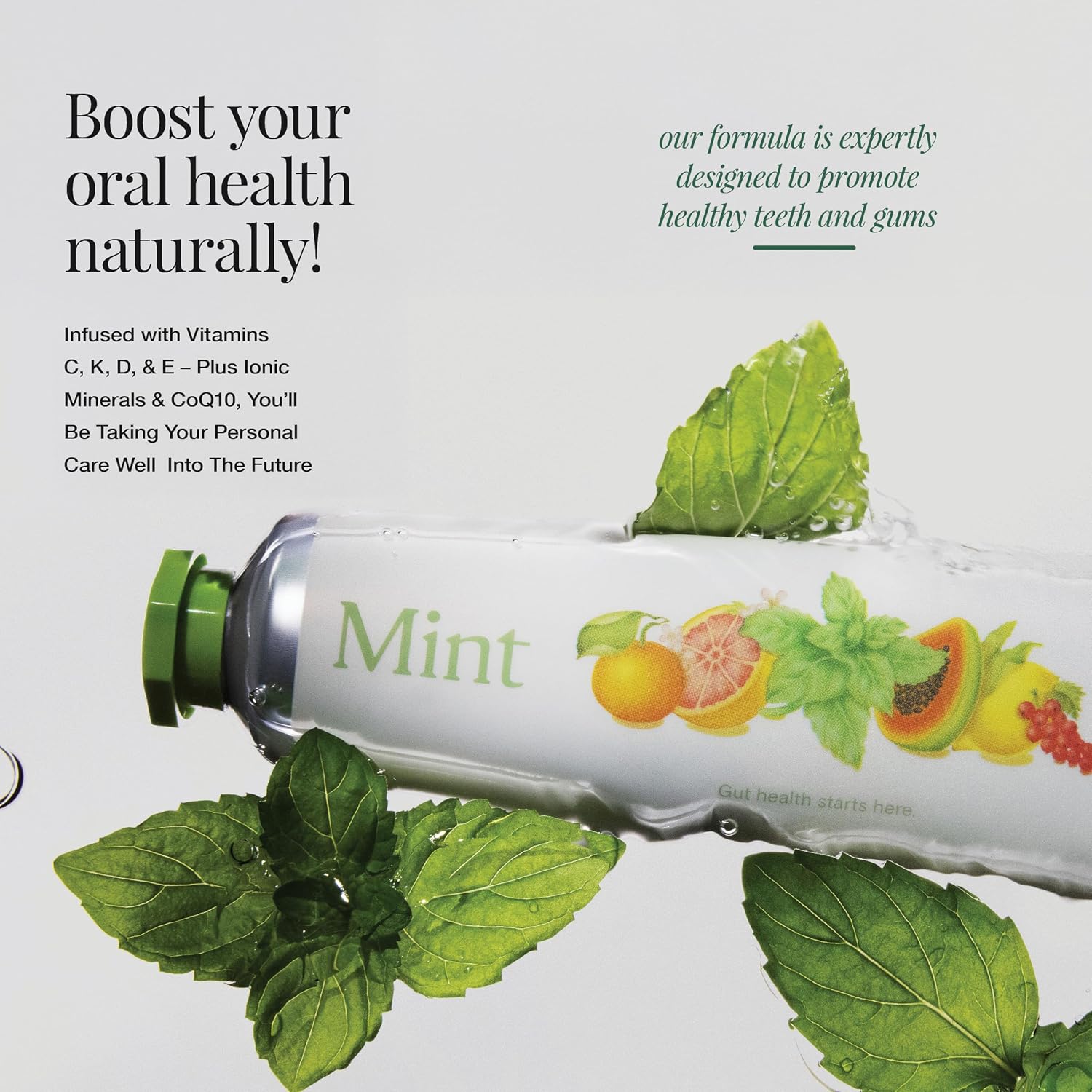 Revitin Toothpaste | Fluoride-Free Prebiotic Citrus Tooth Gel | No SLS, Gluten Free, Dye Free, GMO Free, No Sweeteners | Non-Toxic, Kid Approved