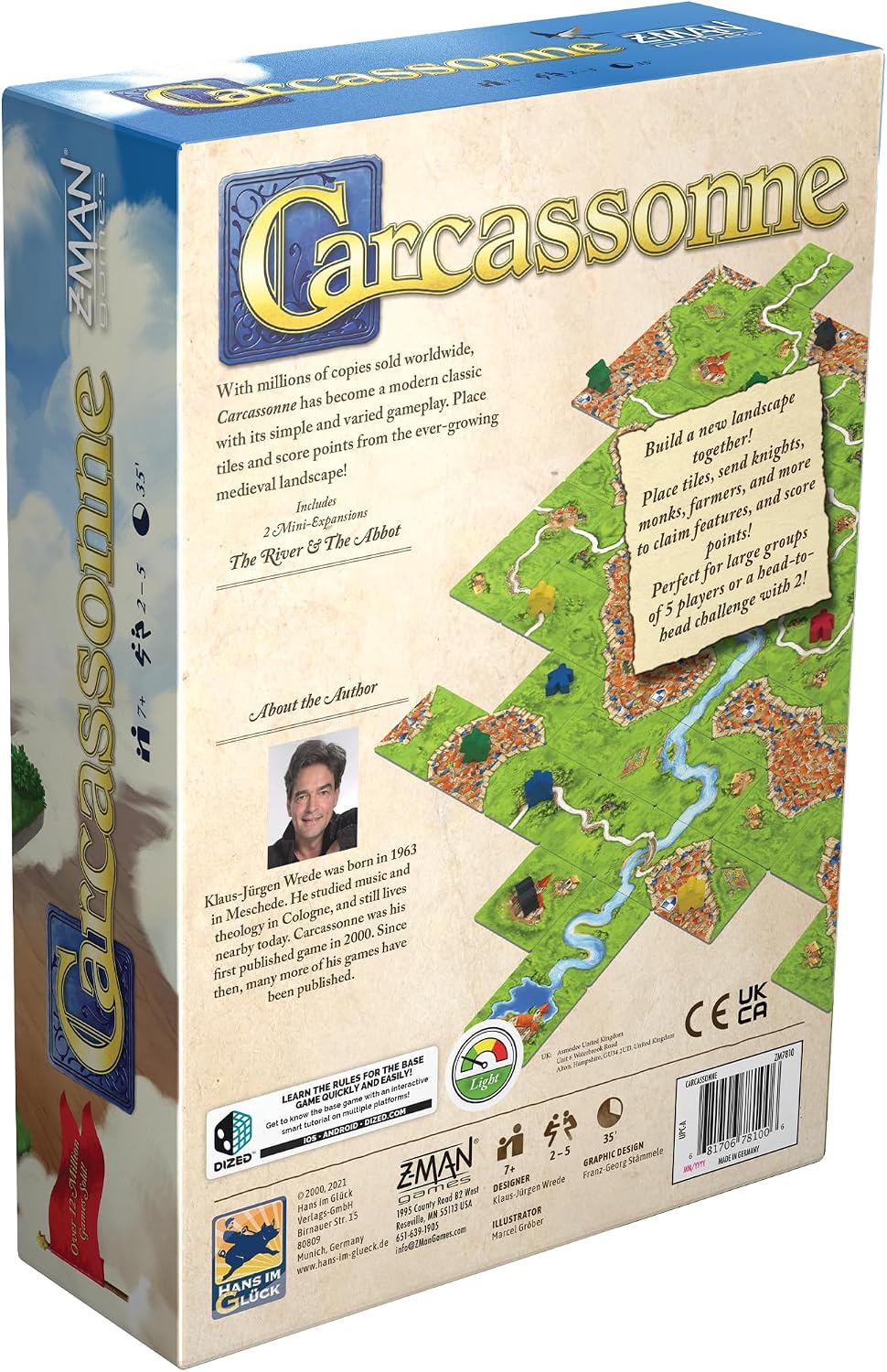 Carcassonne Board Game - Classic Tile Placement Strategy, Medieval Adventure for Adults & Families, Adult Board Games, Family Fun, Kids 8-12