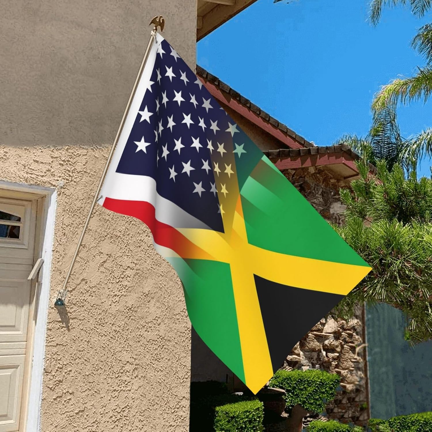 Nicaragua Nicaraguan And American Flag America USA 3x5 Ft Patriotic Banner Outdoor Indoor Decoration National Flags for Garden Car Yard Outside Decor