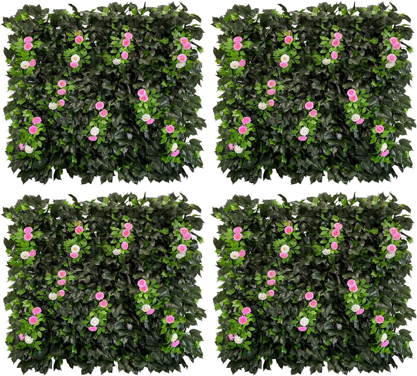 Expandable Fence Privacy Screen for Balcony Patio Outdoor,Decorative Faux Ivy Fencing Panel,Artificial Hedges (Single Sided Leaves)……