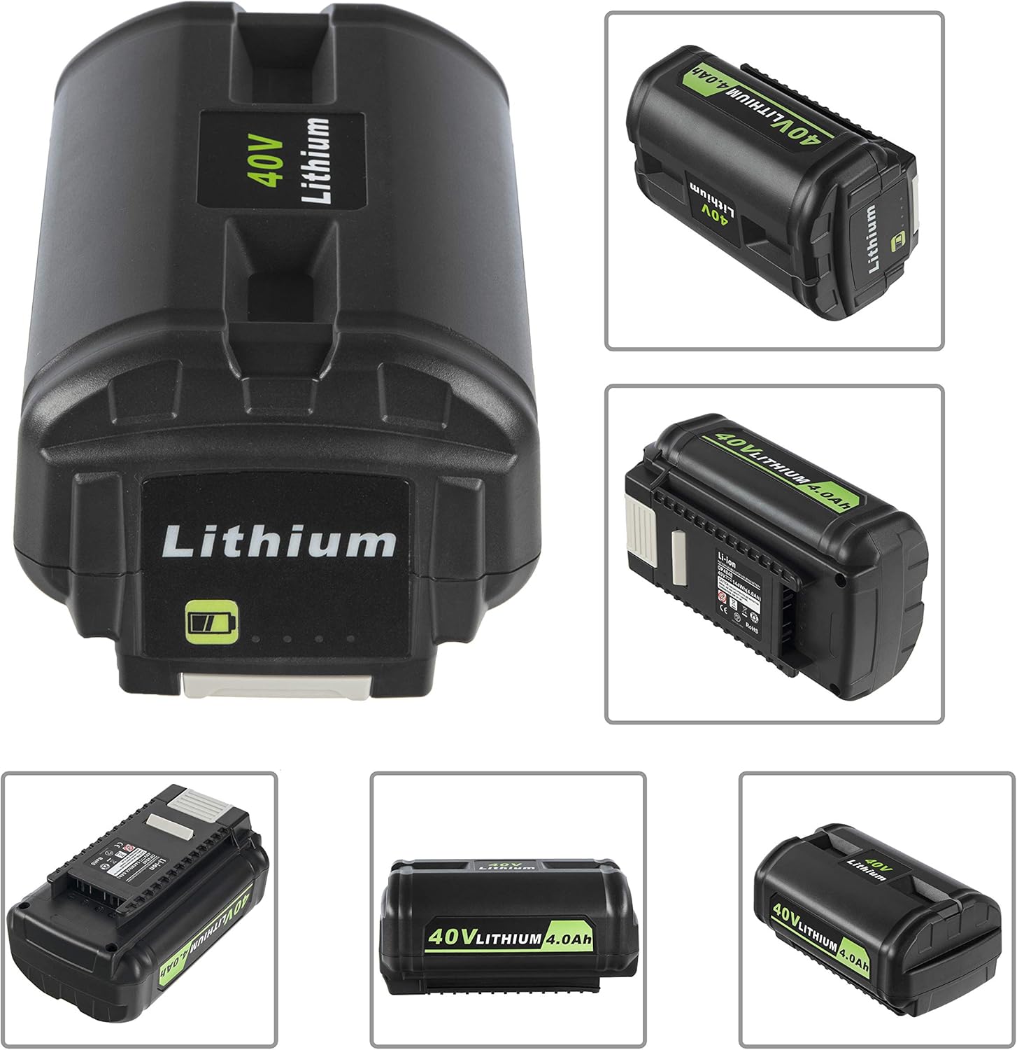 Replacement Battery for Ryobi 40v Battery OP4015 OP4050A OP4040 OP4050 Compatible with Ryobi 40V Cordless Power Tools, Capacity 4.0Ah