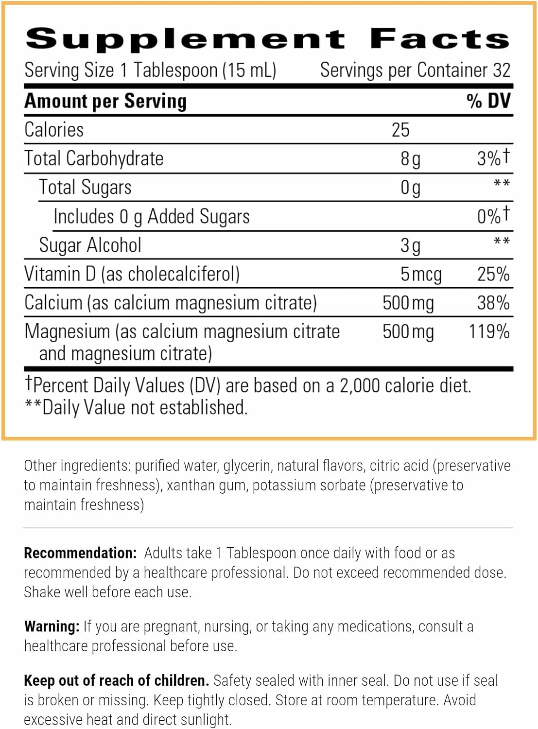 Integrative Therapeutics Liquid Calcium Magnesium - Liquid Supplement that Supports Bone Health* - Includes Vitamin D3 & a Magnesium Complex