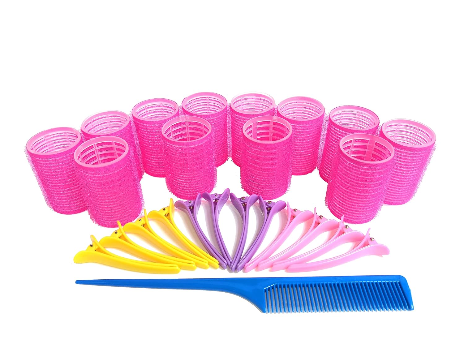 Self Grip Holding Rollers Hairdressing Curlers Hair Design Sticky Cling Style For DIY Or Salon By Kamay's (30mm/1.2" Medium Size 12PCS)