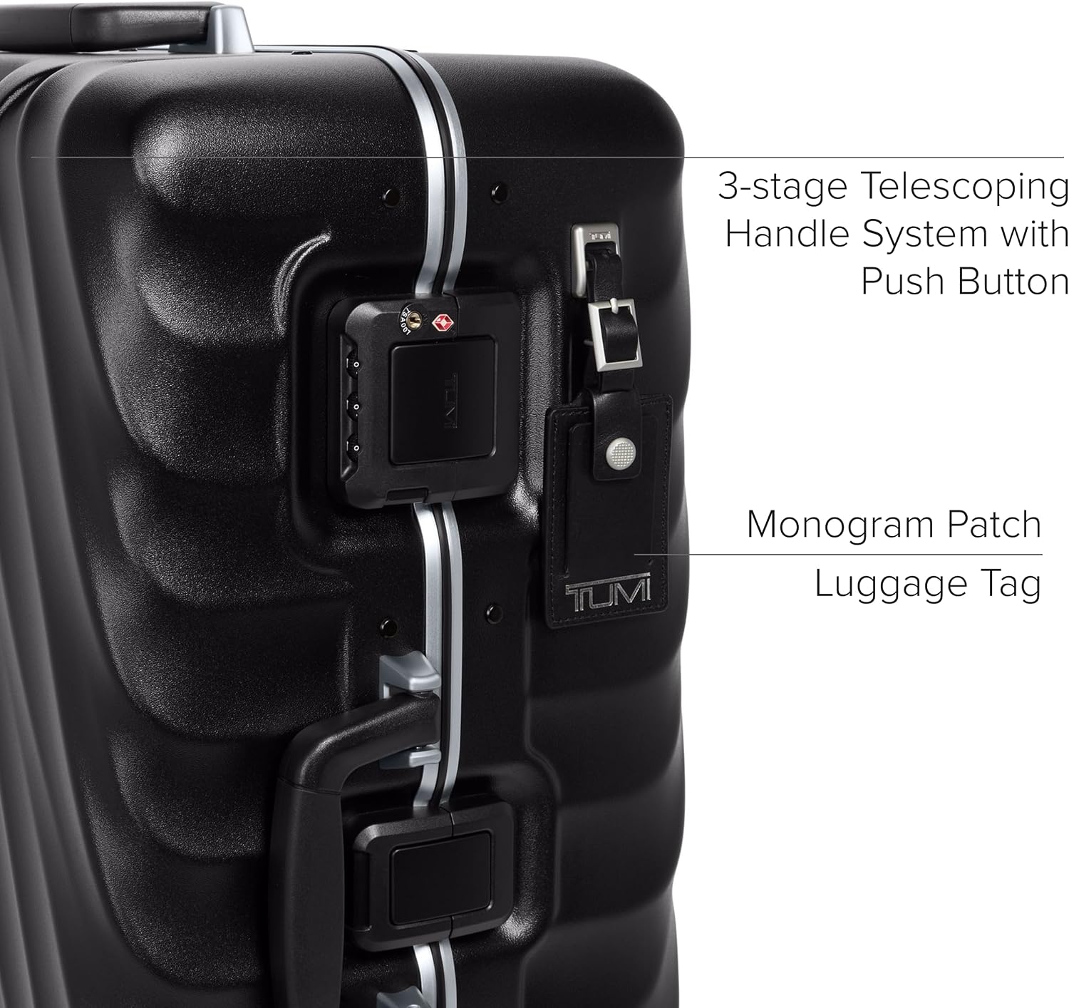 TUMI 19 Degree Frame Continental 4 Wheel Carry-On - Lightweight Suitcase - Hard Shell Luggage - 21.8" X 15.8" X 9.0" - Black Textured