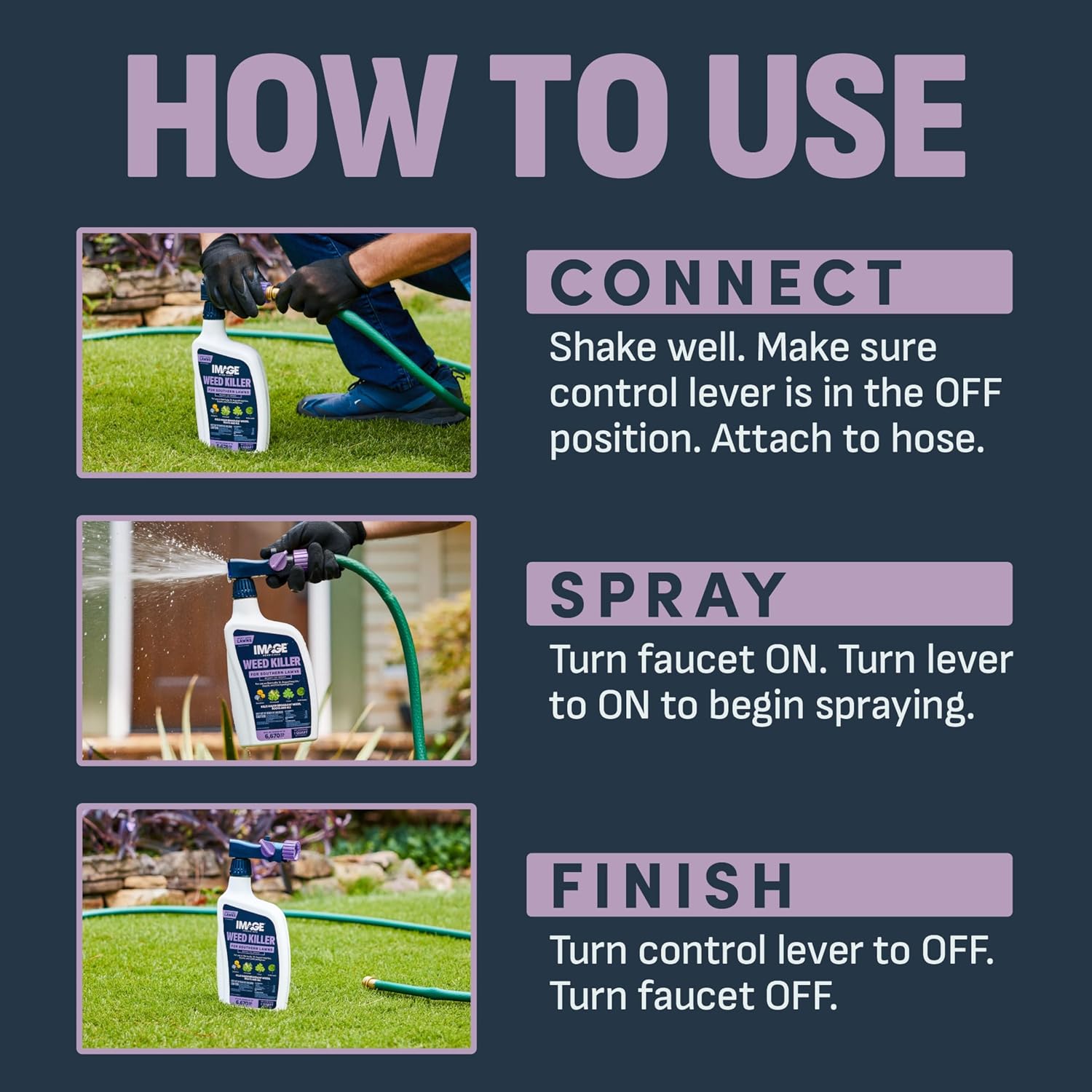 Image Herbicide Weed Killer for Southern Lawns RTS 32oz | Liquid weed killer, ready-to-spray, for St. Augustinegrass, Bermudagrass, Zoysiagrass