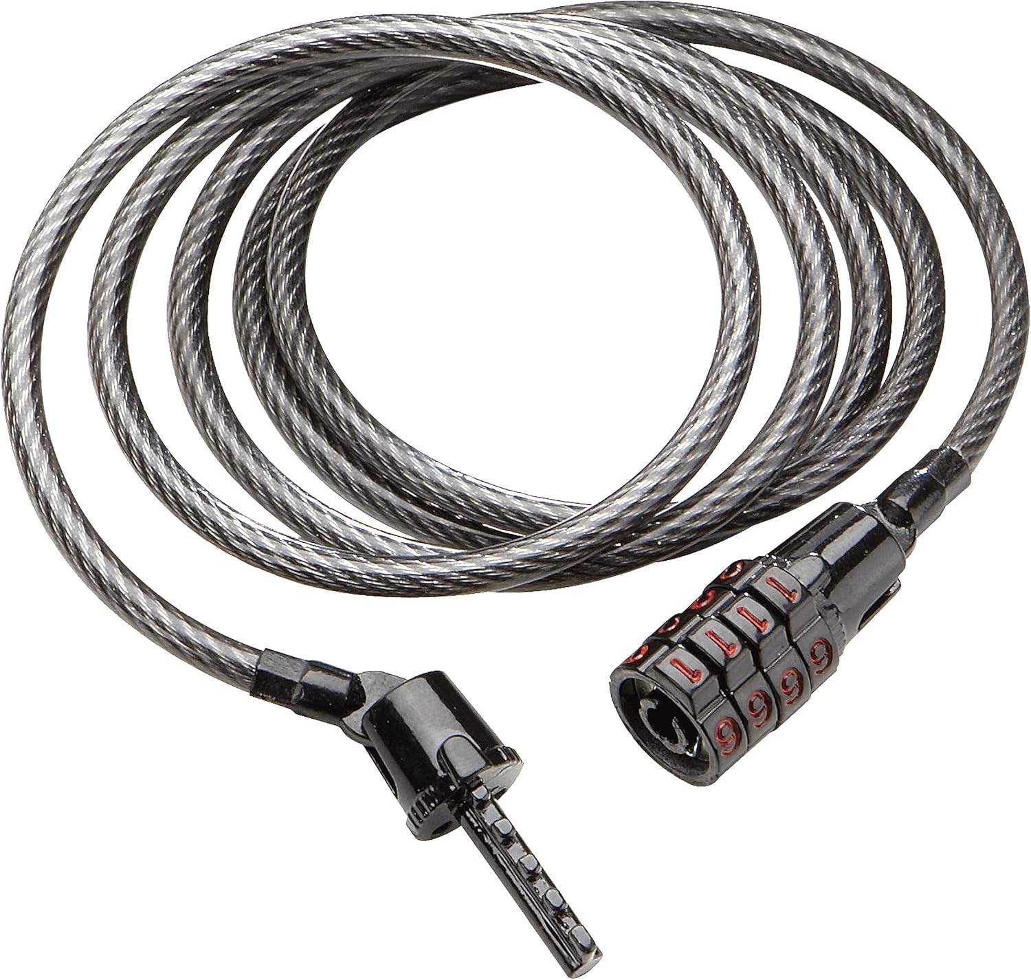 Kryptonite Keeper 512 Combo Bike Lock, 4ft. x 5mm Braided Steel Cable Anti-Theft Security Cable Lock with 4-Digit Combination for Outdoor Equipment