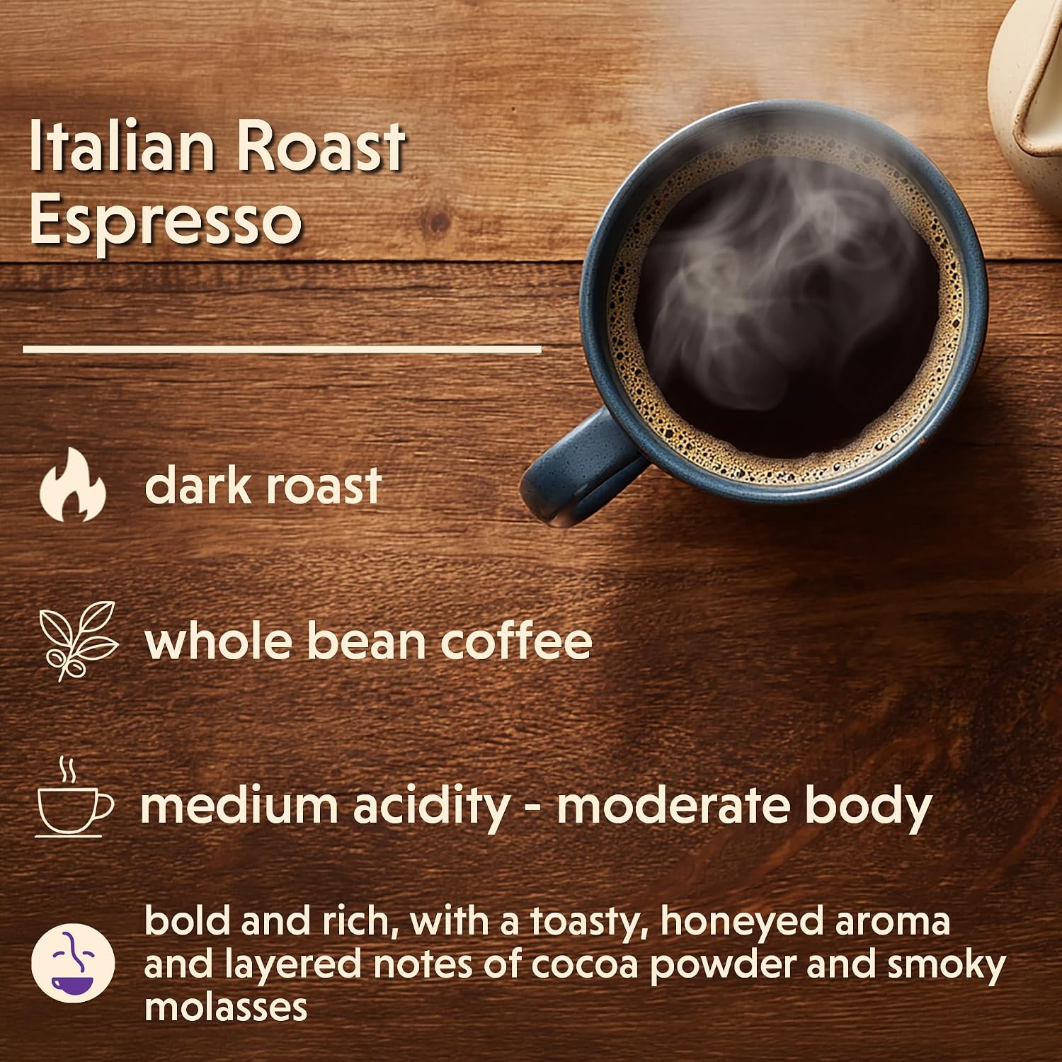 Coffee Bean Direct French Roast, Whole Bean, 5lb Bag | Dark Roast, Bold Blend