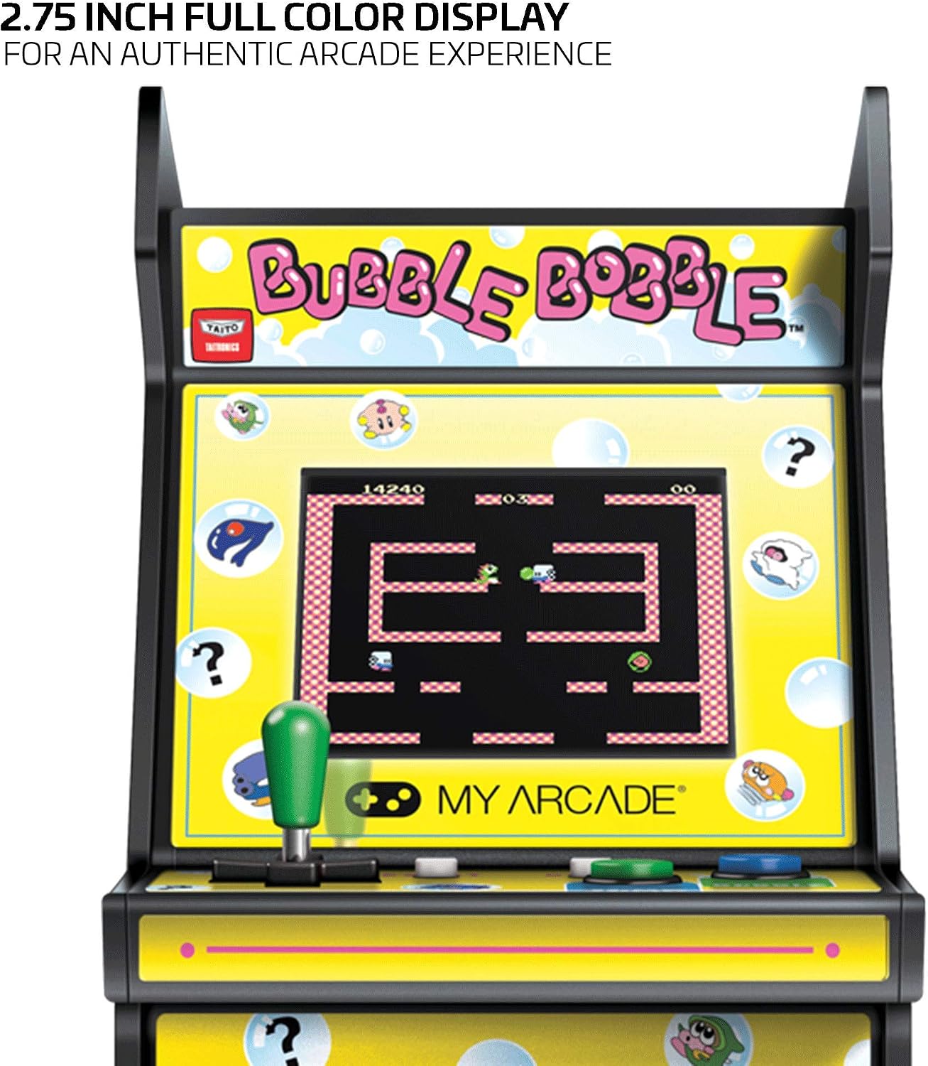My Arcade Micro Player Mini Arcade Machine: Galaga Video Game, Fully Playable, 6.75 Inch Collectible, Color Display, Speaker, Volume Buttons, Headphone Jack - Electronic Games