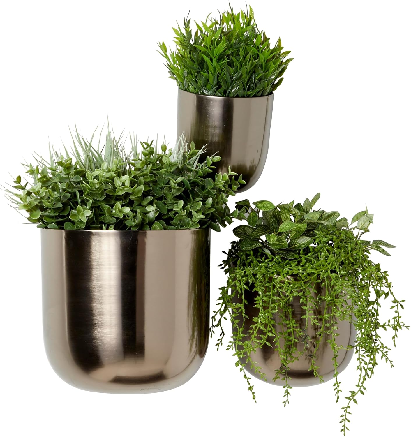 Deco 79 Metal Round Planter with Removable Stand, Set of 2 16", 13"H, Black