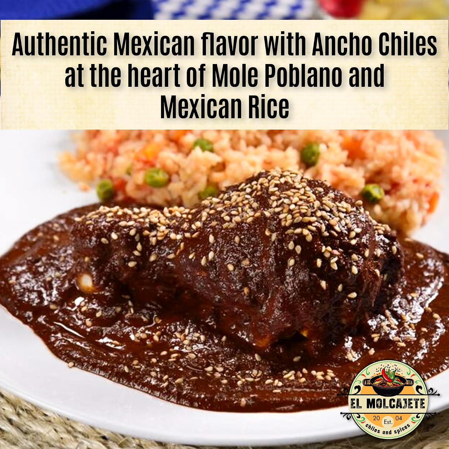 Dried Ancho Chiles 8oz Whole Mild Mexican Chili Peppers Mole Enchiladas | Sweet smoky dried poblano. Rehydrate for birria, tamales, salsa, sauces & stews. All natural. Resealable bag.