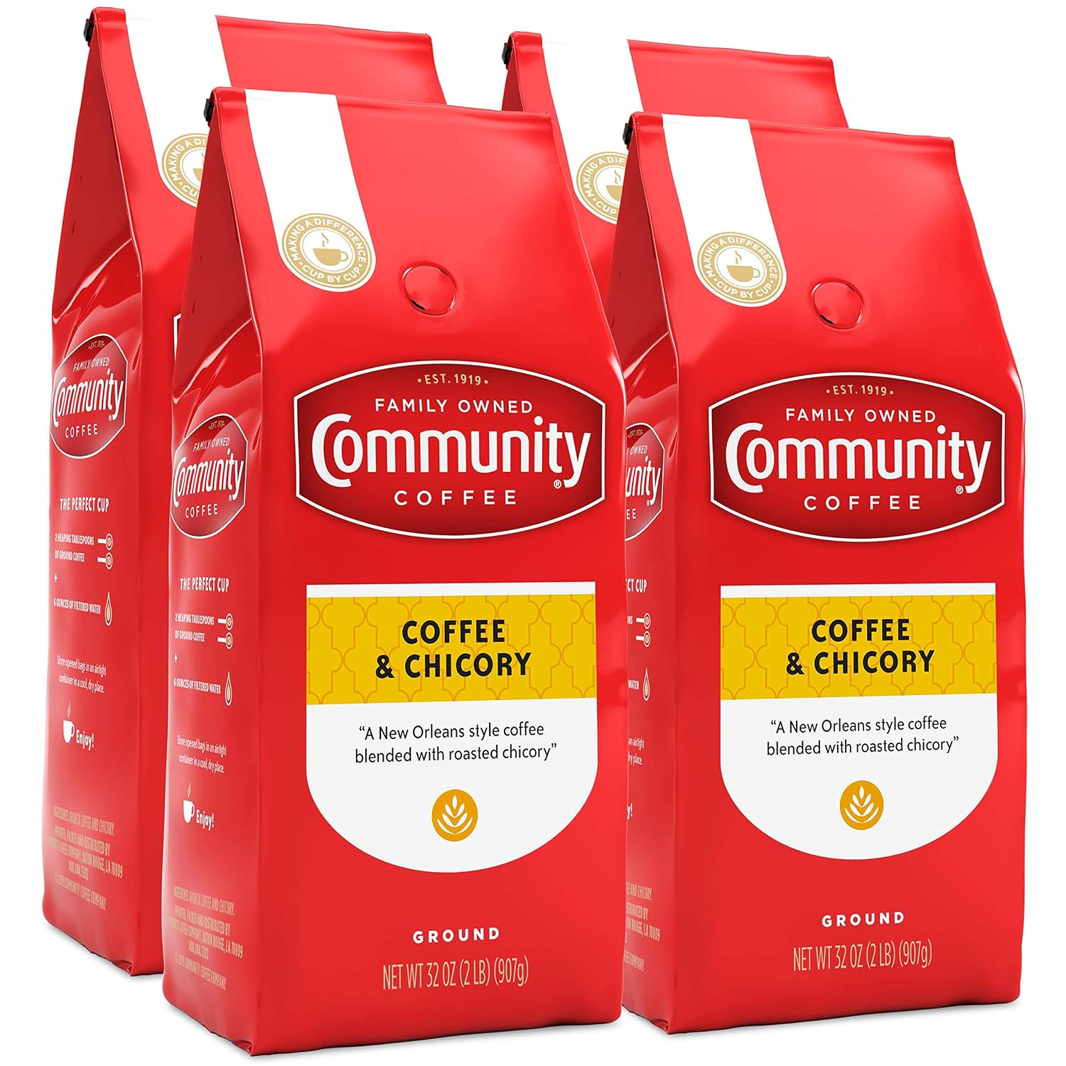 Community Coffee French Roast, Ground Coffee, Extra Dark Roast, 12 Ounce Bag (Pack of 1)