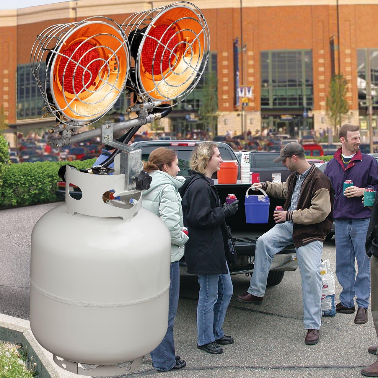 Avenger Infra-Red Tank Top Propane Heater - Dual Burner, 30,000 BTU - Model# FBDTP30
