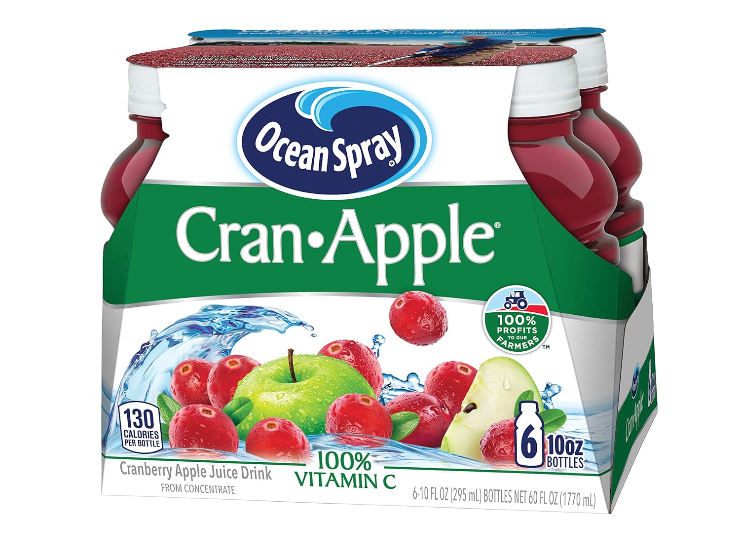 Ocean Spray® Cran-Grape® Juice Drinks, 10 Ounce Bottles, 6 Count | Ocean Spray® Cran-Grape® Juice Drinks, Made with Real Fruit Juice, 10 Fluid Ounce Bottles, 6 Count