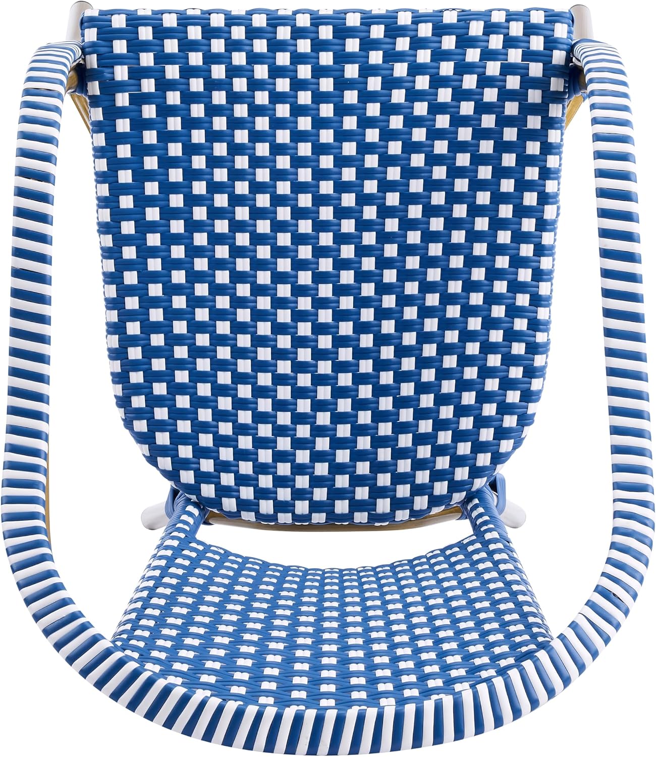 Christopher Knight Home Gwendolyn Outdoor French Bistro Chairs (Set of 4), Black + White + Bamboo Print Finish