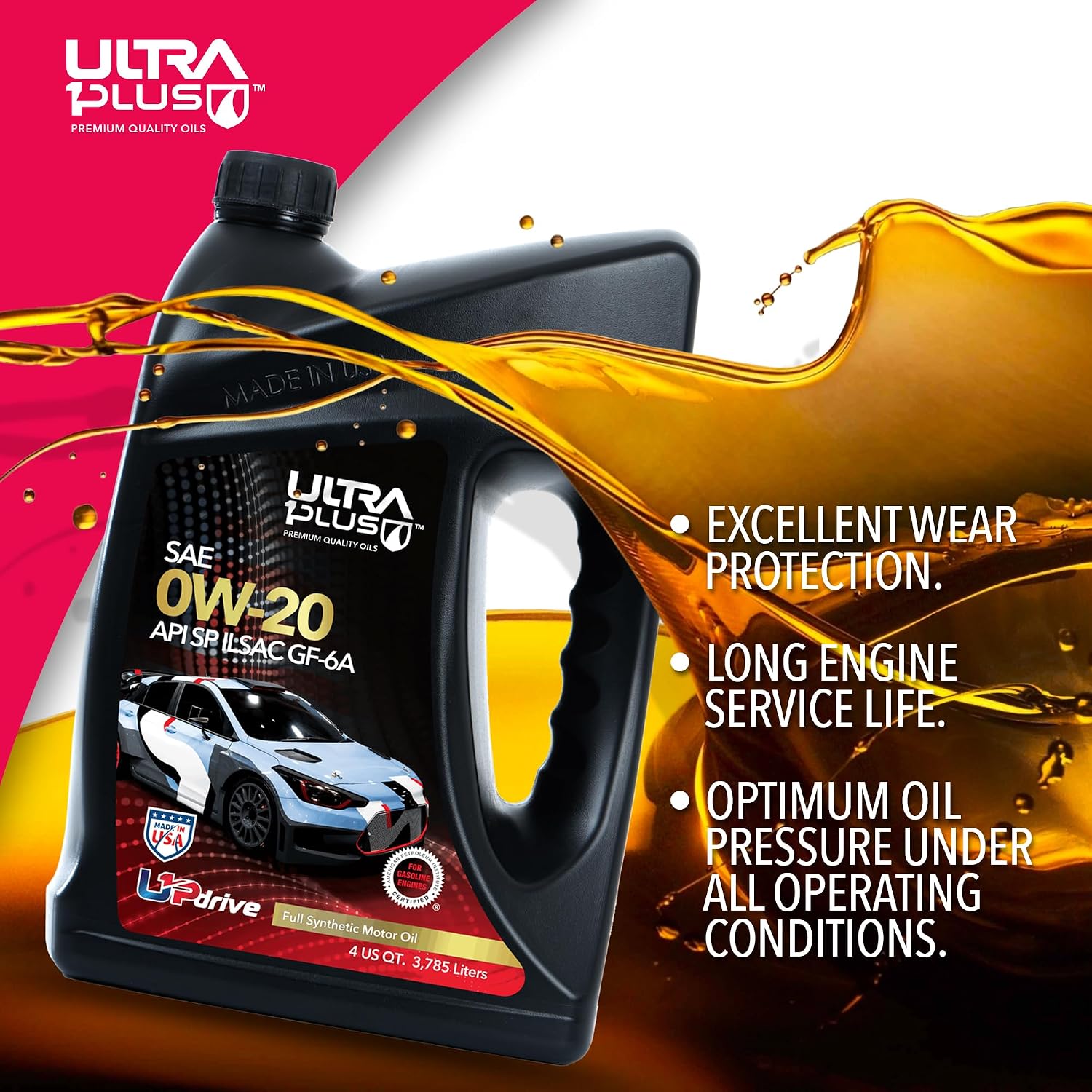 SAE 5W-30 Full Synthetic Motor Oil API SP ILSAC GF-6A 1 Gallon