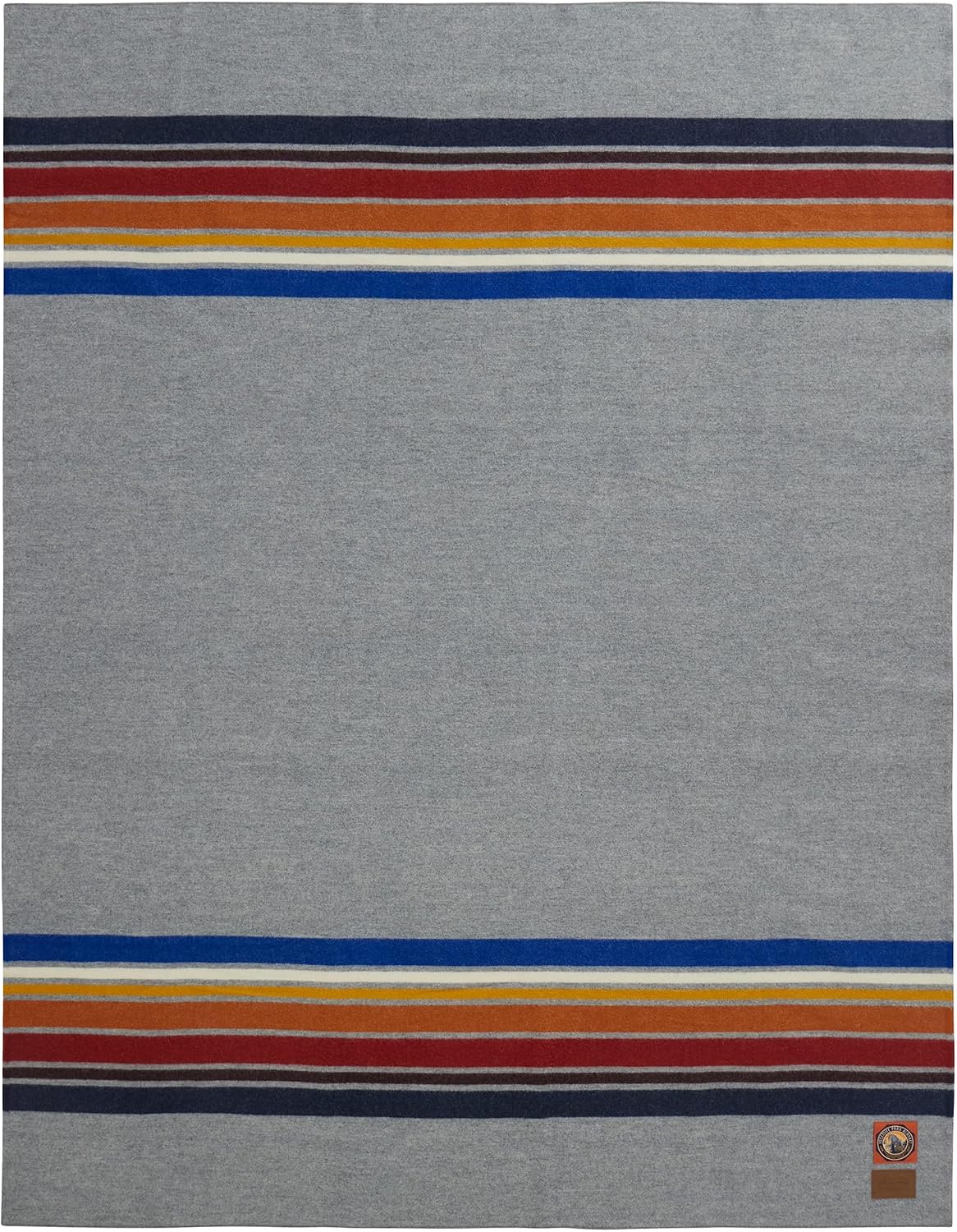 Pendleton National Park Blanket Full 80" x 90", 100% Wool | Iconic Park Stripes Collectible Keepsake - Glacier