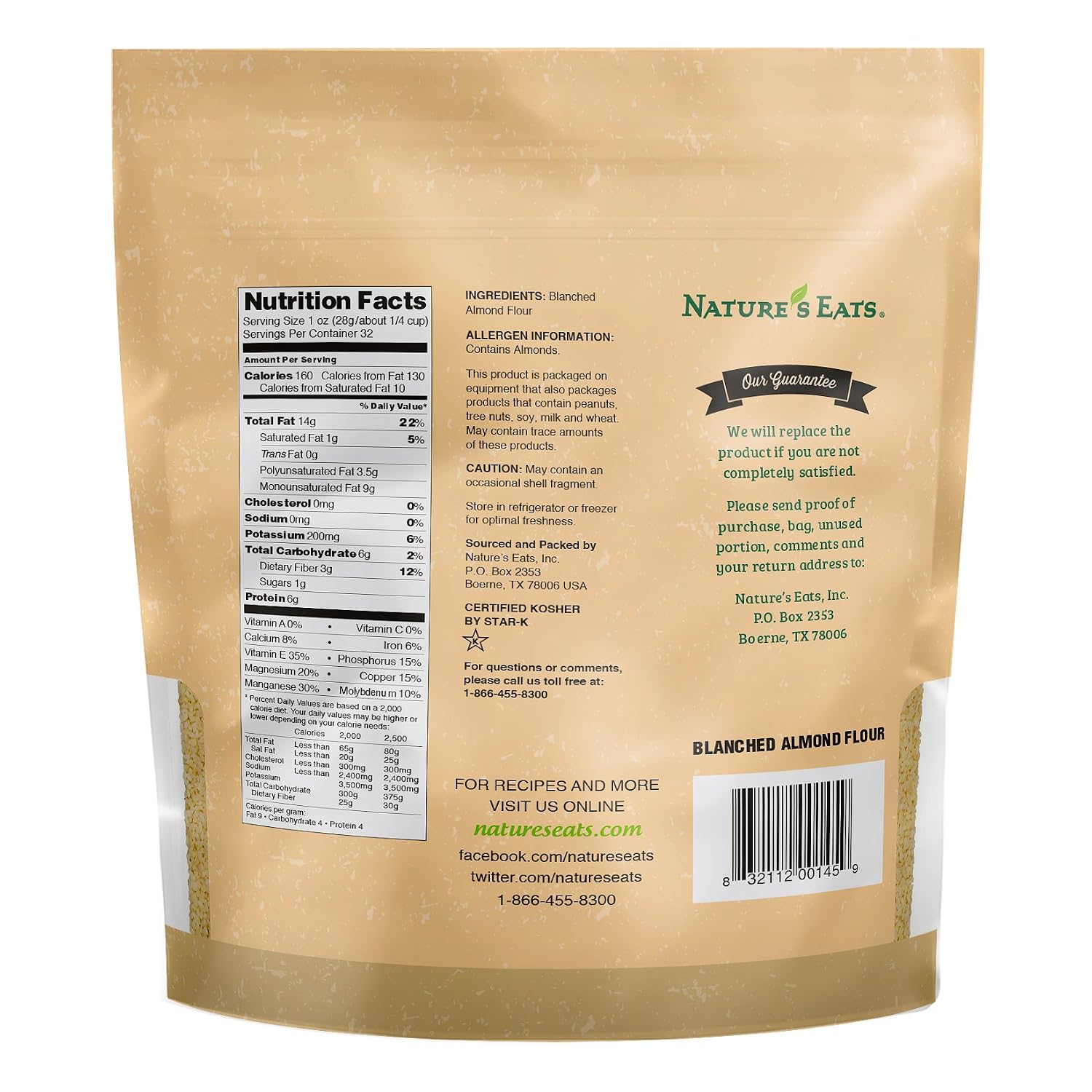 Nature's Eats Blanched Almond Flour, 32 Ounce