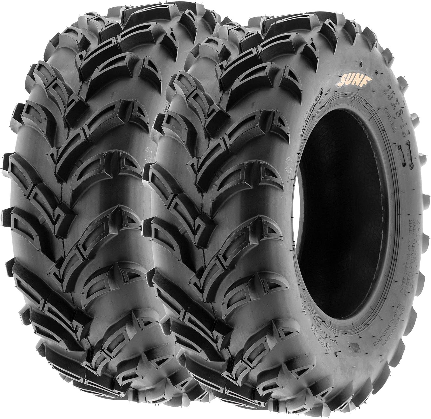 Set of 4 SunF A024 AT-Mud-Trail ATV UTV 23x8-11 Front & 22x11-9 Rear off-road Tires, 6 PR, Tubeless