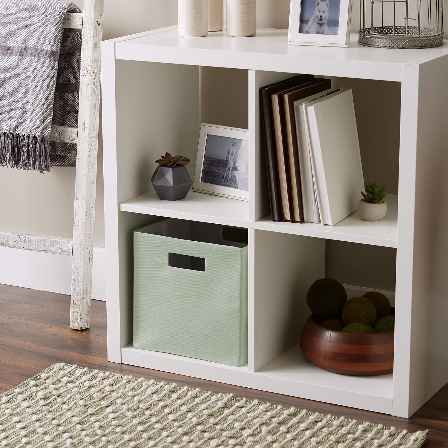 DII Fabric Storage Cube Organizer Bin 13x13x13 Foldable, Teal
