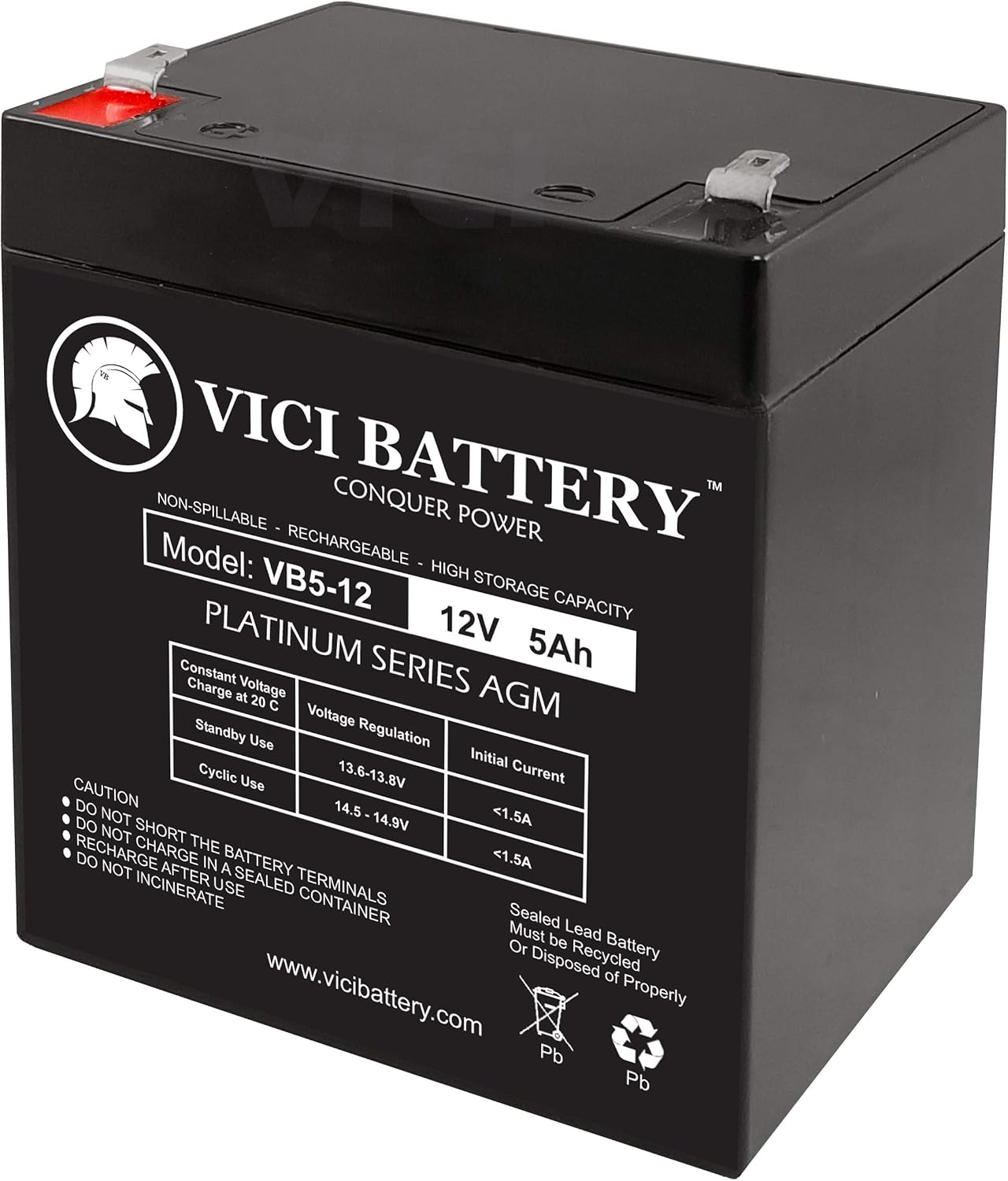 Vici 12V 5AH SLA Battery for Lawn and Garden Tool - 2 Pack Battery Brand Product