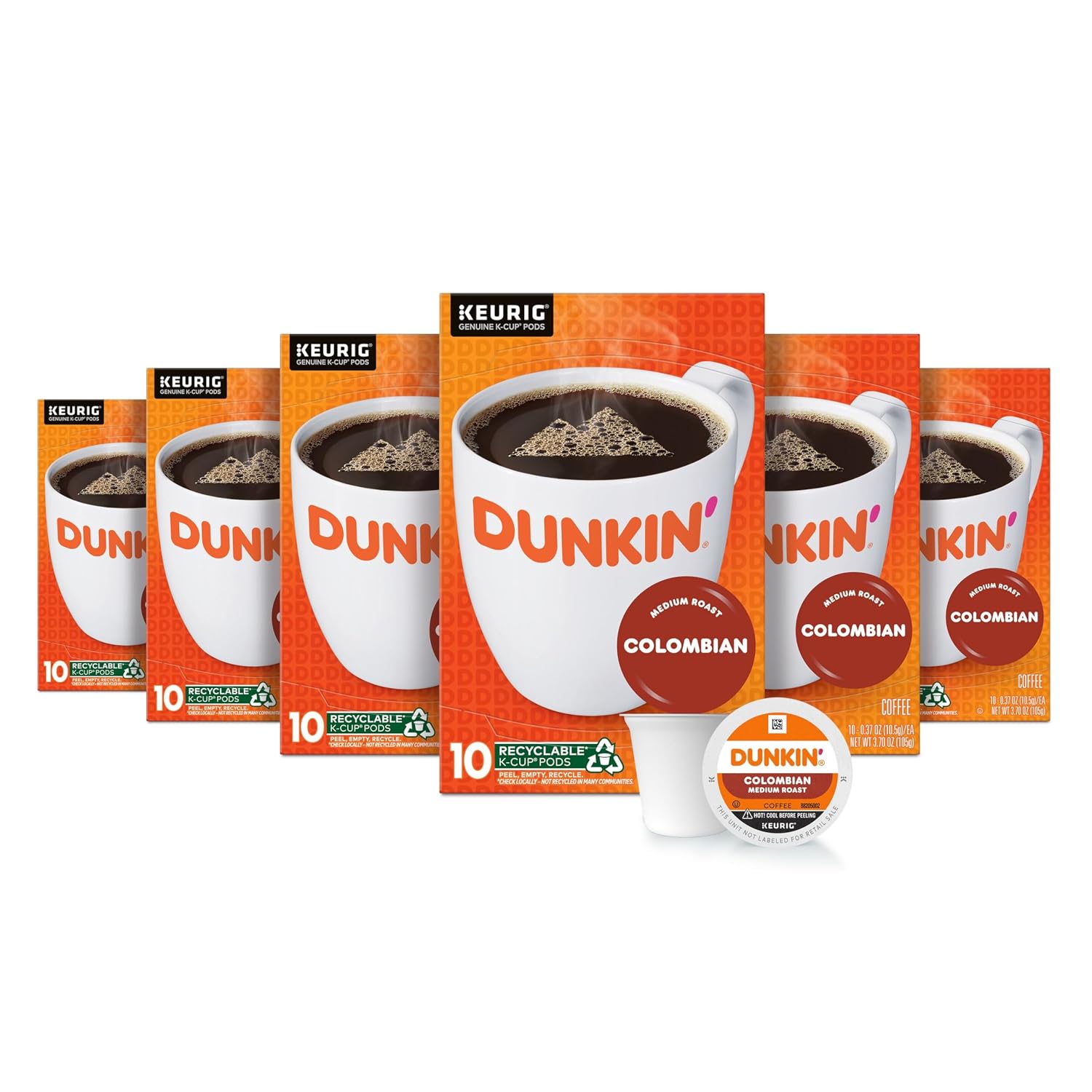 Dunkin’ Original Blend Medium Roast Coffee, Keurig K-Cup Pods, 10 Count Box
