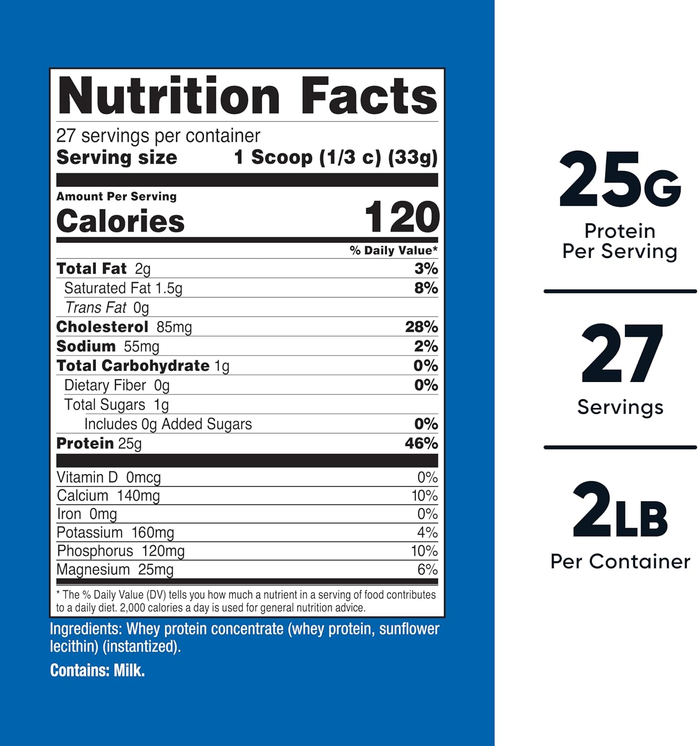 Nutricost Whey Protein Concentrate Powder (Unflavored) 2LBS, Gluten Free | GMO-Free