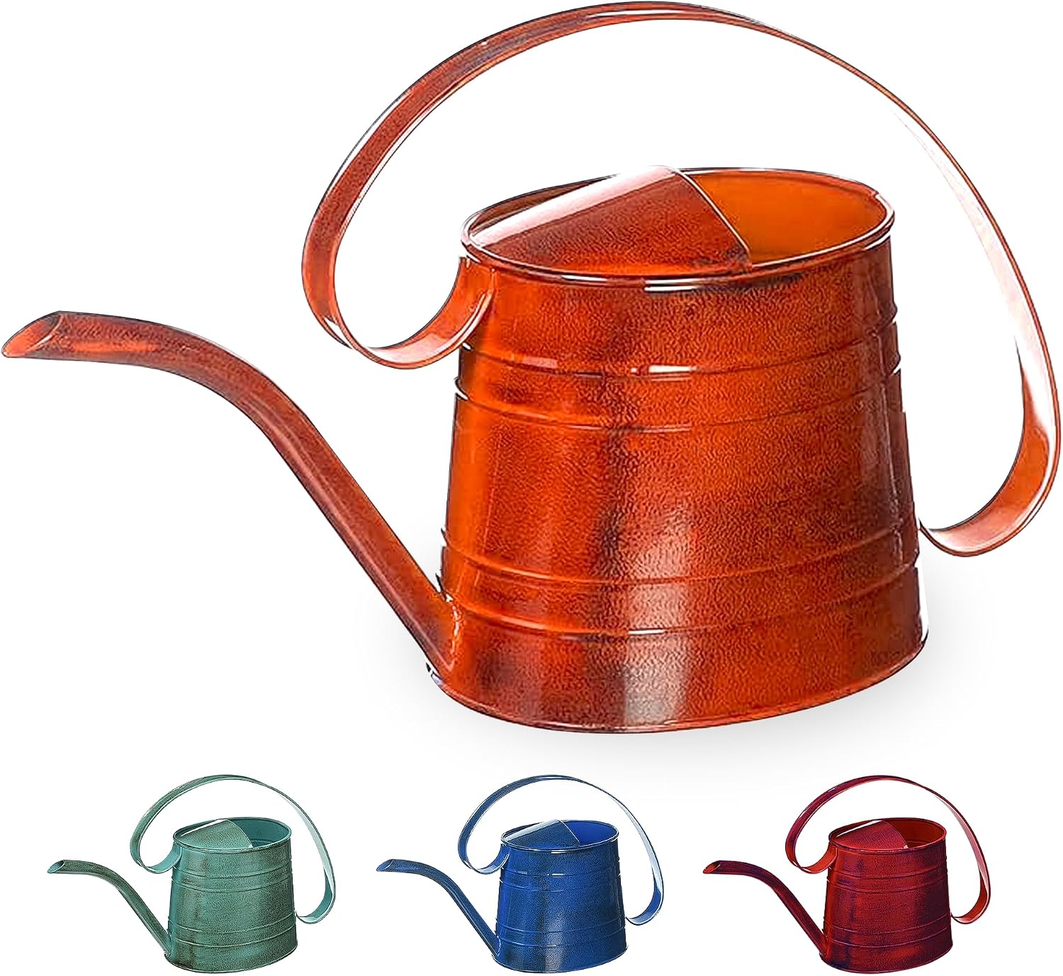 Robert Allen MPT01508 Danbury Metal Watering Can, Teal/Copper