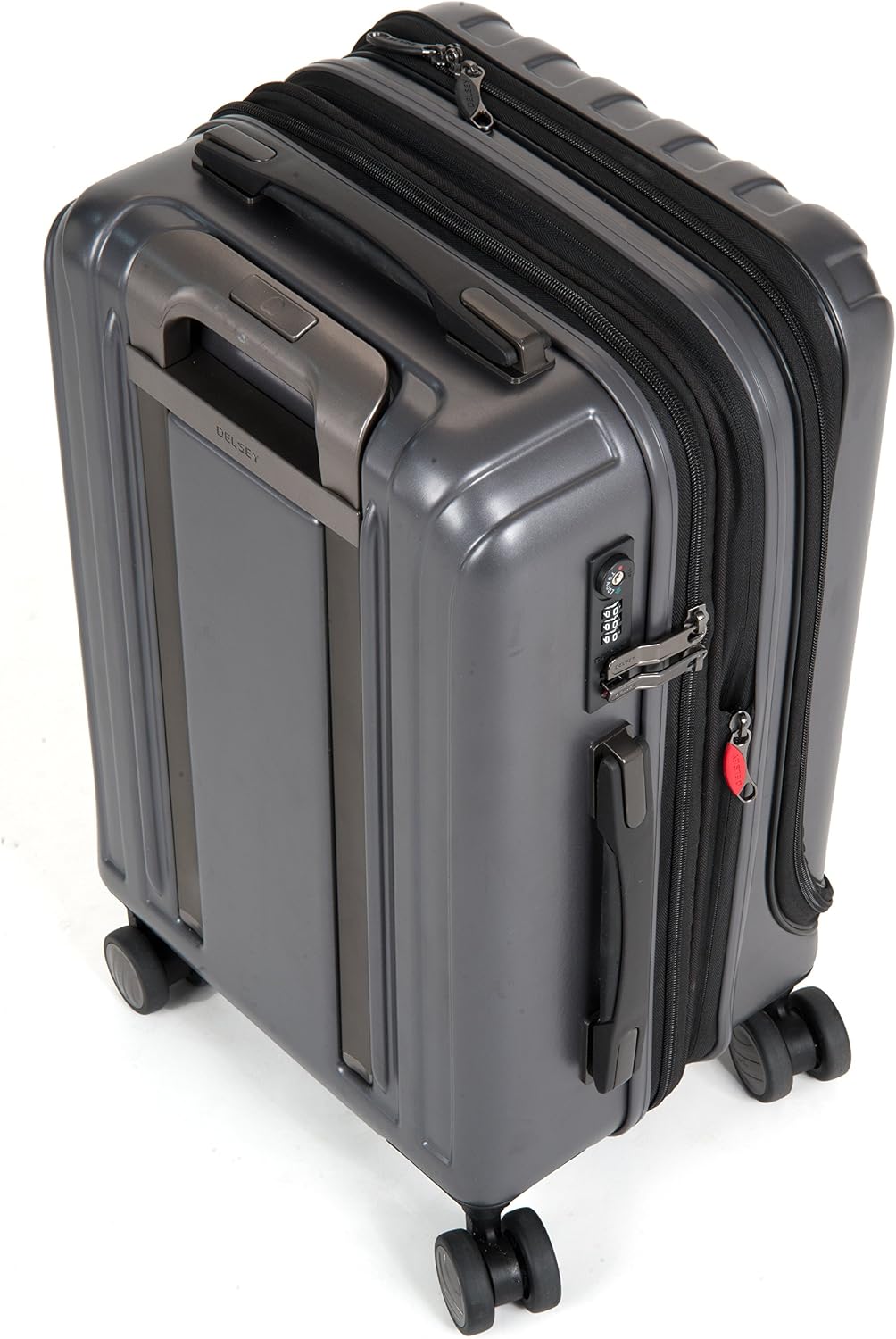 DELSEY PARIS Titanium Hardside Expandable Luggage with Spinner Wheels Carry-On Luggage, Graphite, Carry-On 19 Inch