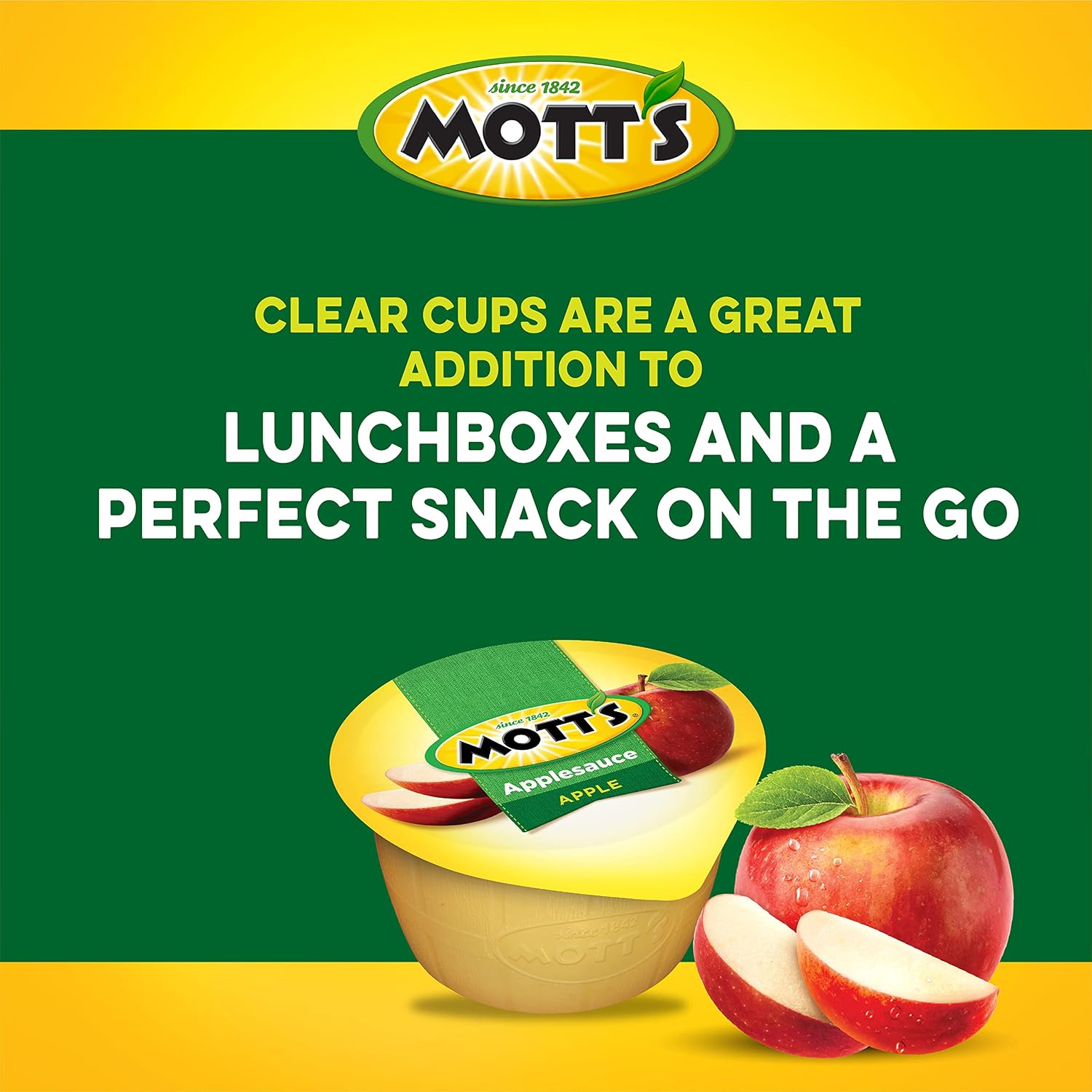 Mott's Applesauce, 4 Oz Cups, 36 Count, No Artificial Flavors, Good Source of Vitamin C, Nutritious Option for The Whole Family
